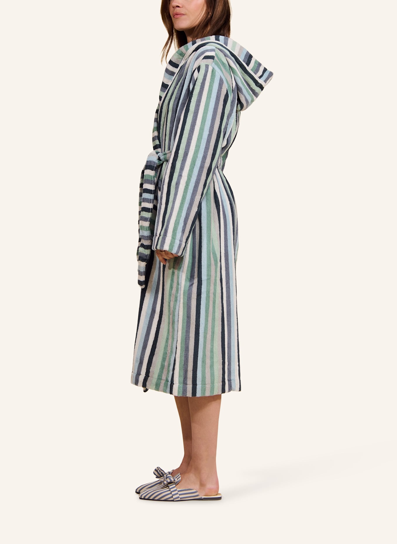 ESSENZA Bademantel DONNA: BEIGE / BLAU / BRAUN