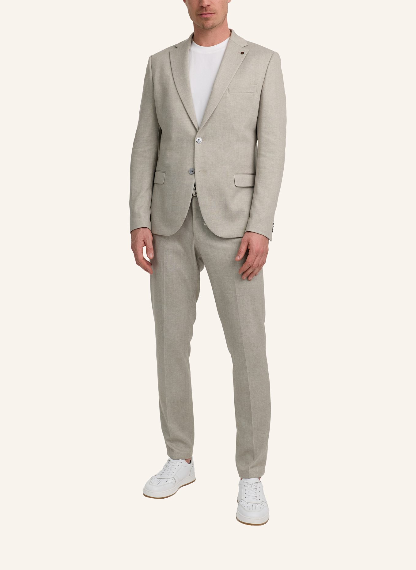 ZUITABLE Anzugssakko DINICK Slim Fit aus Jersey: BEIGE