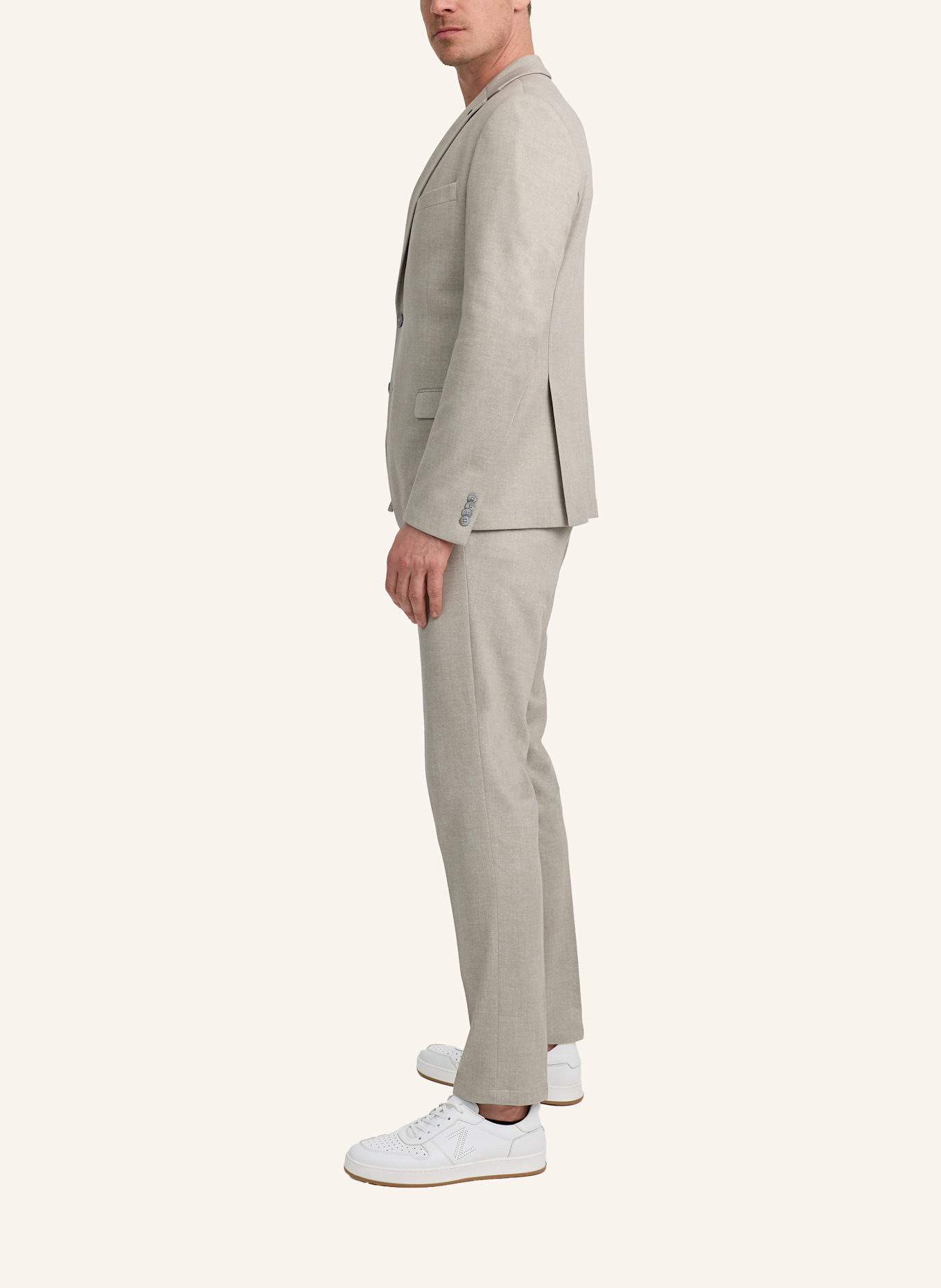 ZUITABLE Anzugssakko DINICK Slim Fit aus Jersey: BEIGE