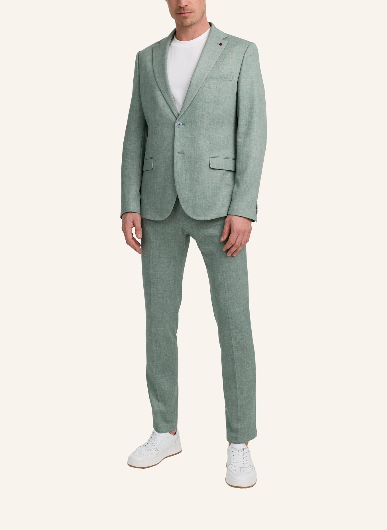 ZUITABLE Anzugssakko DINICK Slim Fit aus Jersey: HELLGRÜN