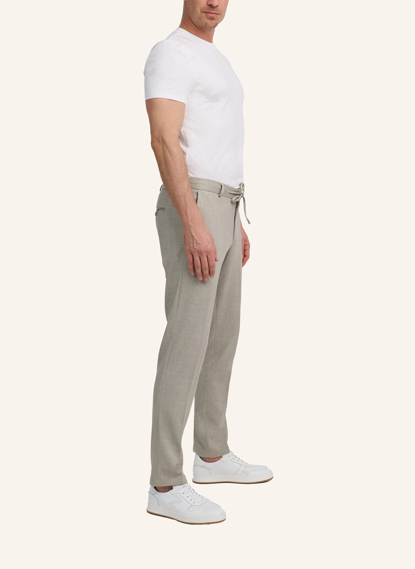 ZUITABLE Anzughose DISPARTAFLEX Slim Fit aus Jersey: BEIGE