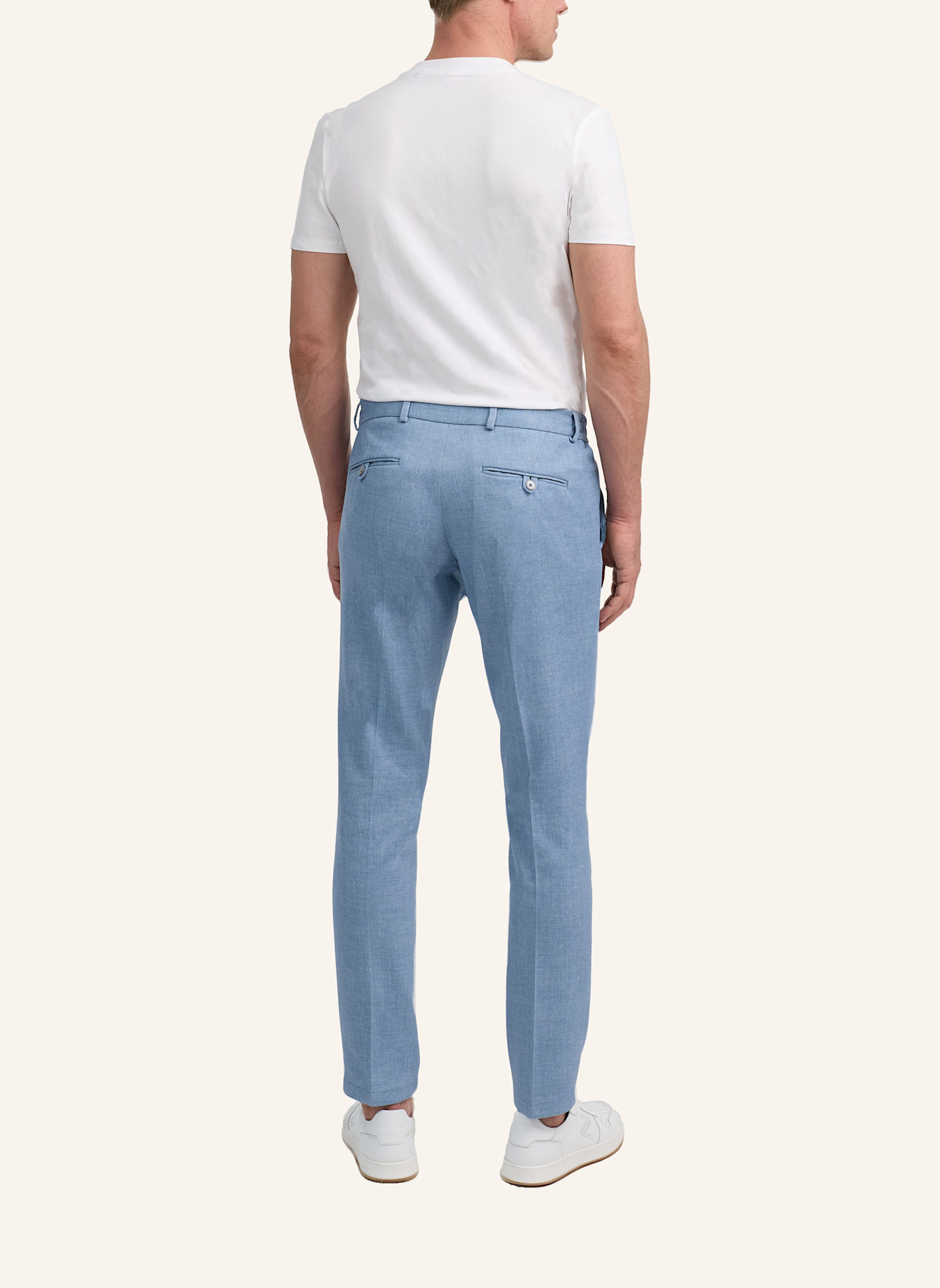 ZUITABLE Anzughose DISPARTAFLEX Slim Fit aus Jersey: HELLBLAU