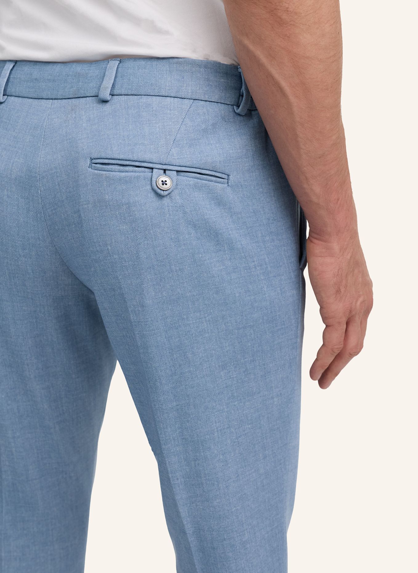 ZUITABLE Anzughose DISPARTAFLEX Slim Fit aus Jersey: HELLBLAU