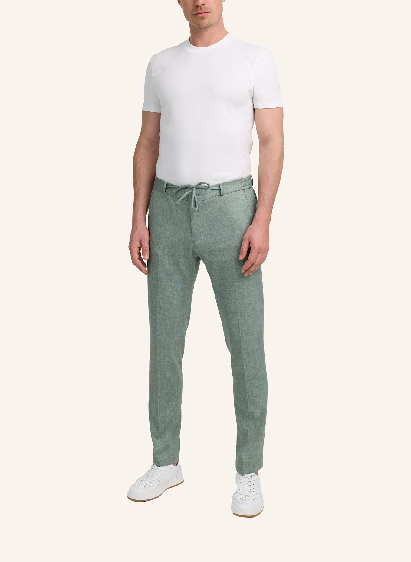 ZUITABLE Anzughose DISPARTAFLEX Slim Fit aus Jersey: GRÜN