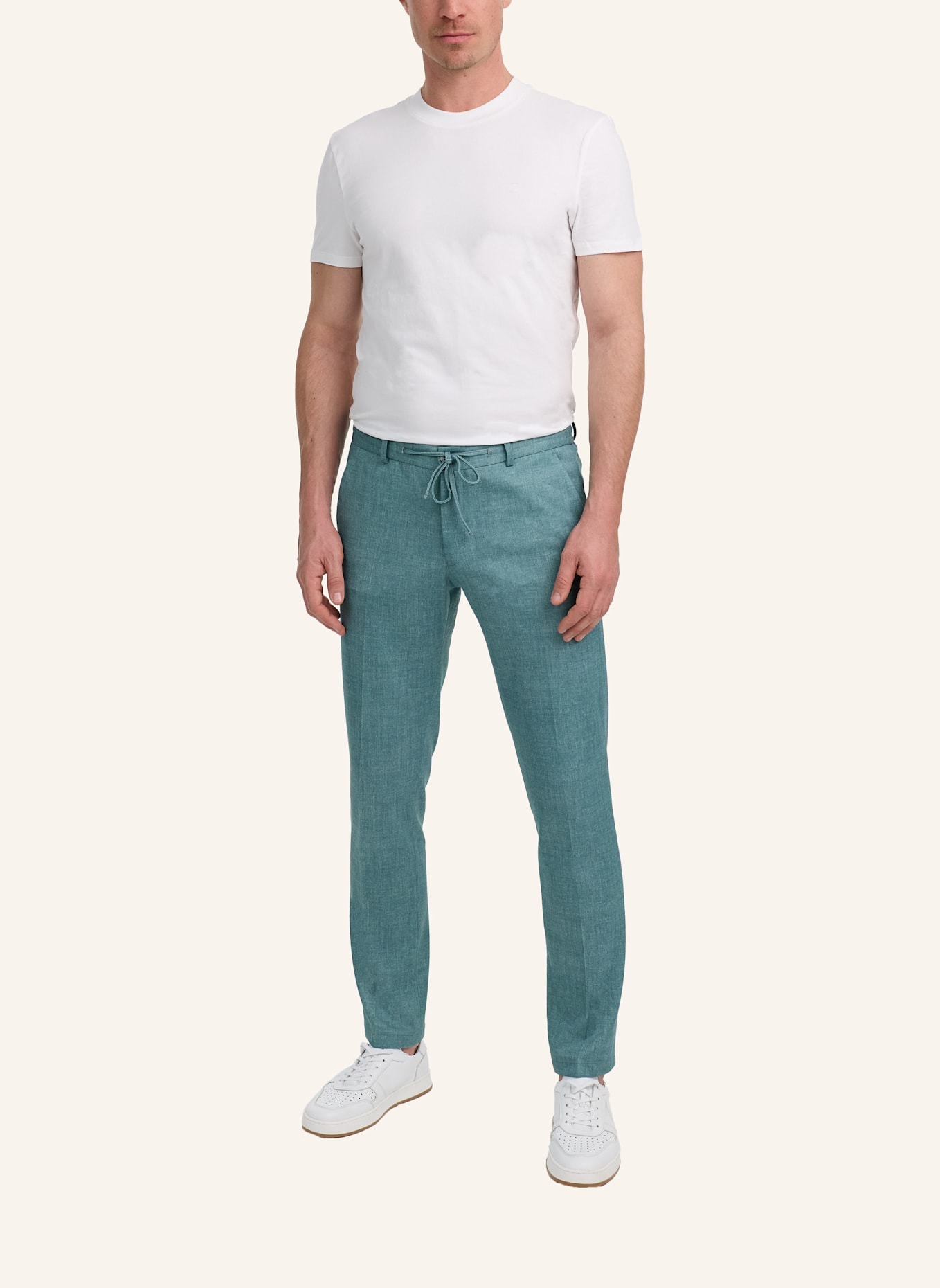 ZUITABLE Anzughose DISPARTAFLEX Slim Fit aus Jersey: DUNKELGRÜN