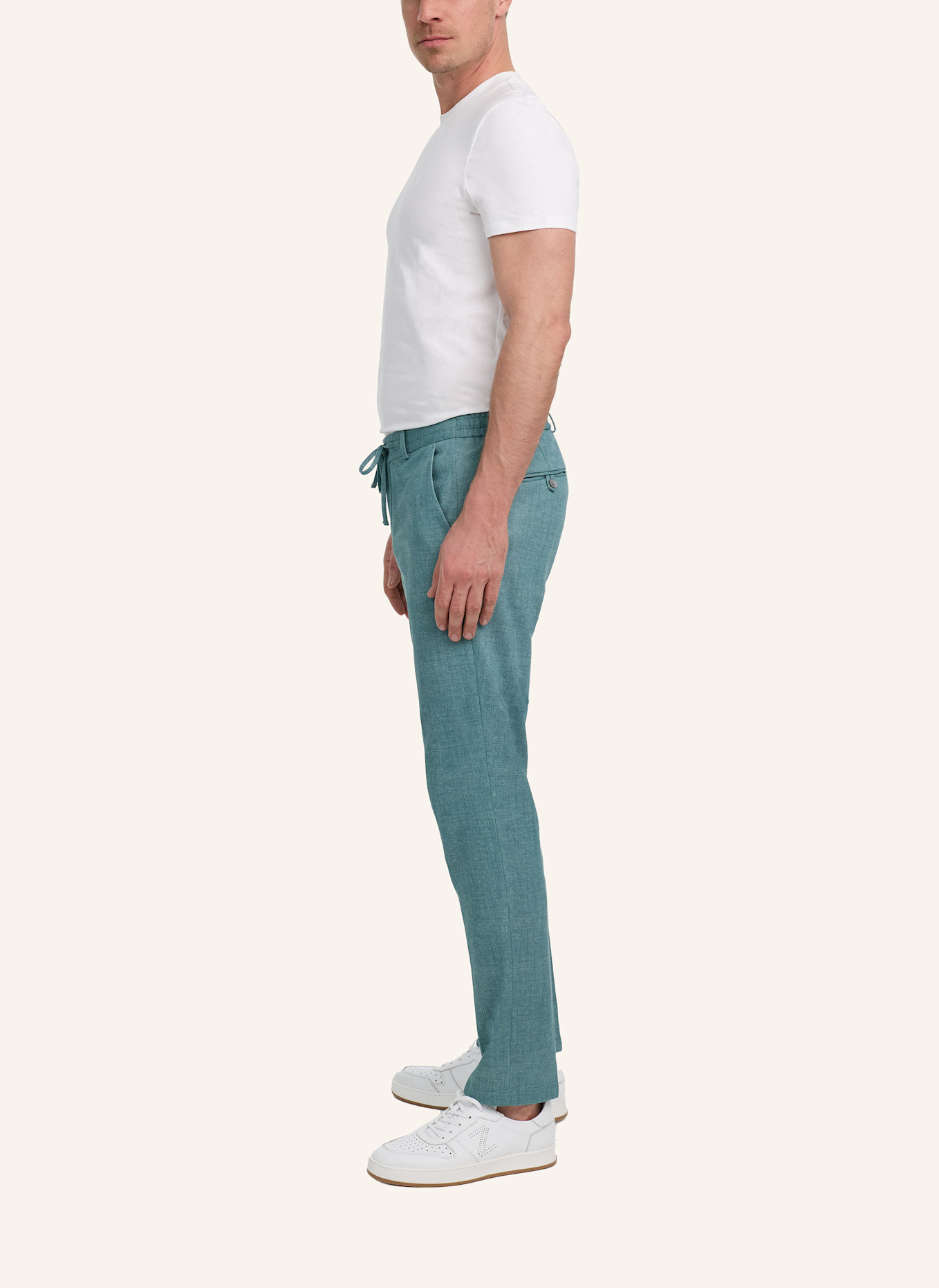 ZUITABLE Anzughose DISPARTAFLEX Slim Fit aus Jersey: DUNKELGRÜN