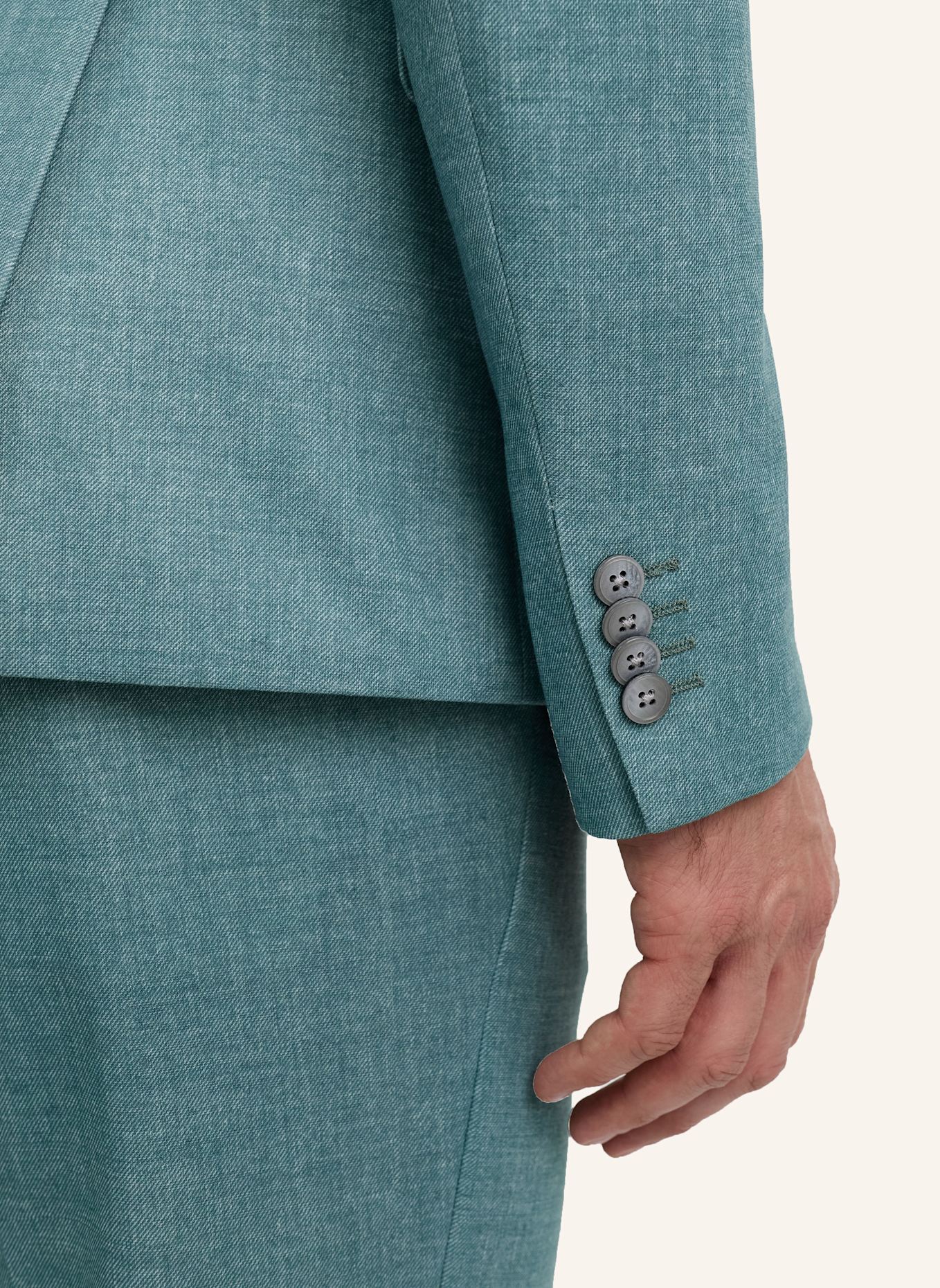 ZUITABLE Anzugssakko DINICK Slim Fit aus Jersey: DUNKELGRÜN