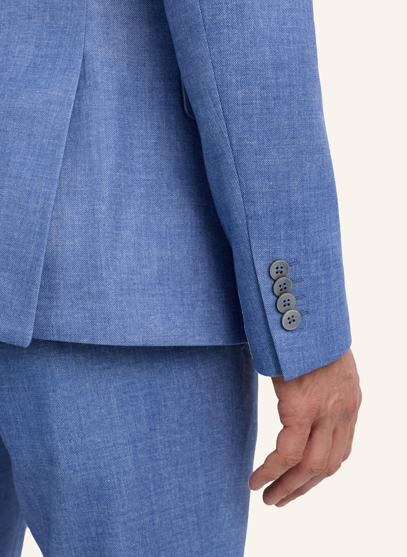 ZUITABLE Anzugssakko DINICK Slim Fit aus Jersey: BLAU