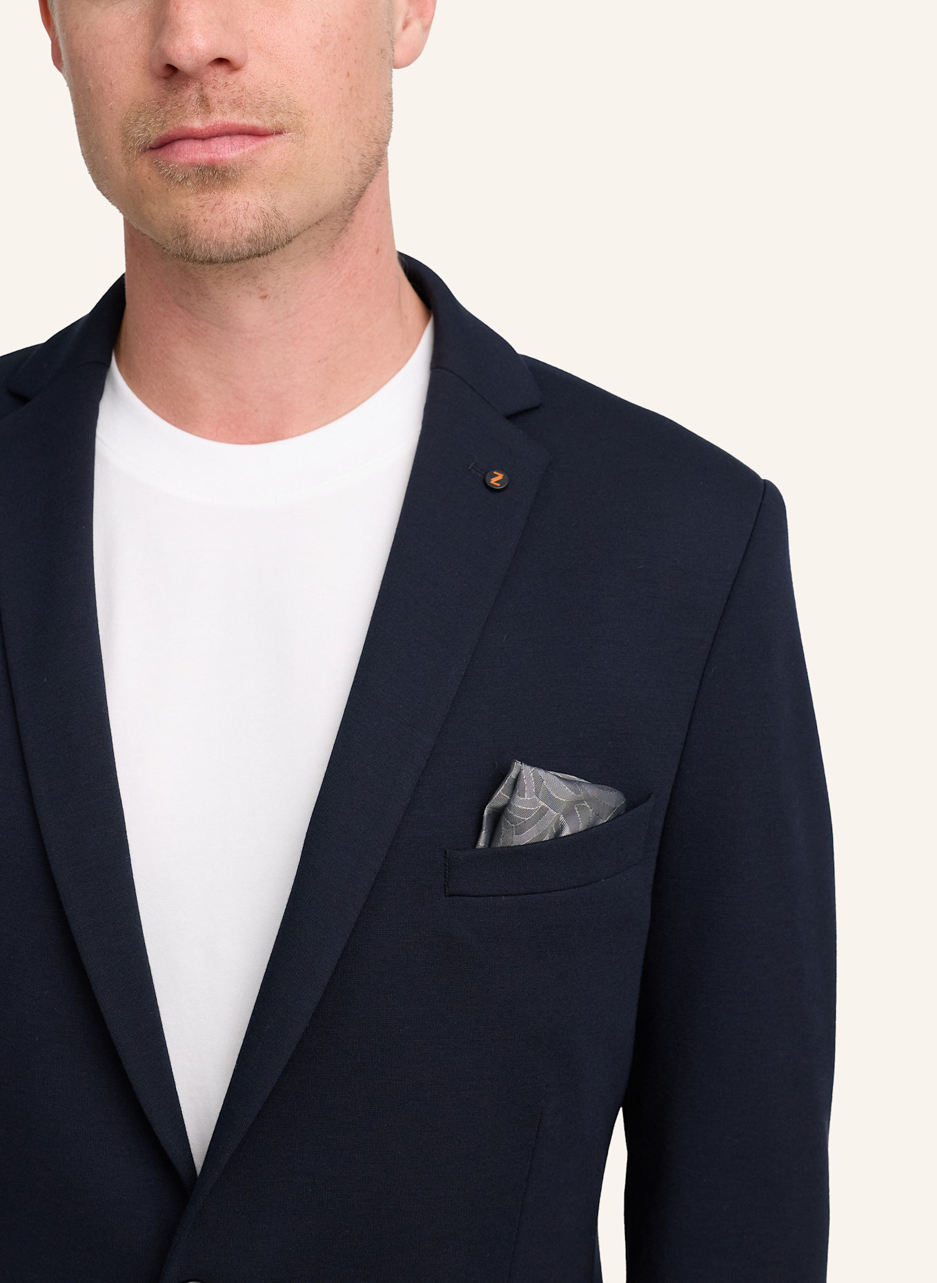 ZUITABLE Anzugssakko DINORRIS Slim Fit aus Jersey: DUNKELBLAU