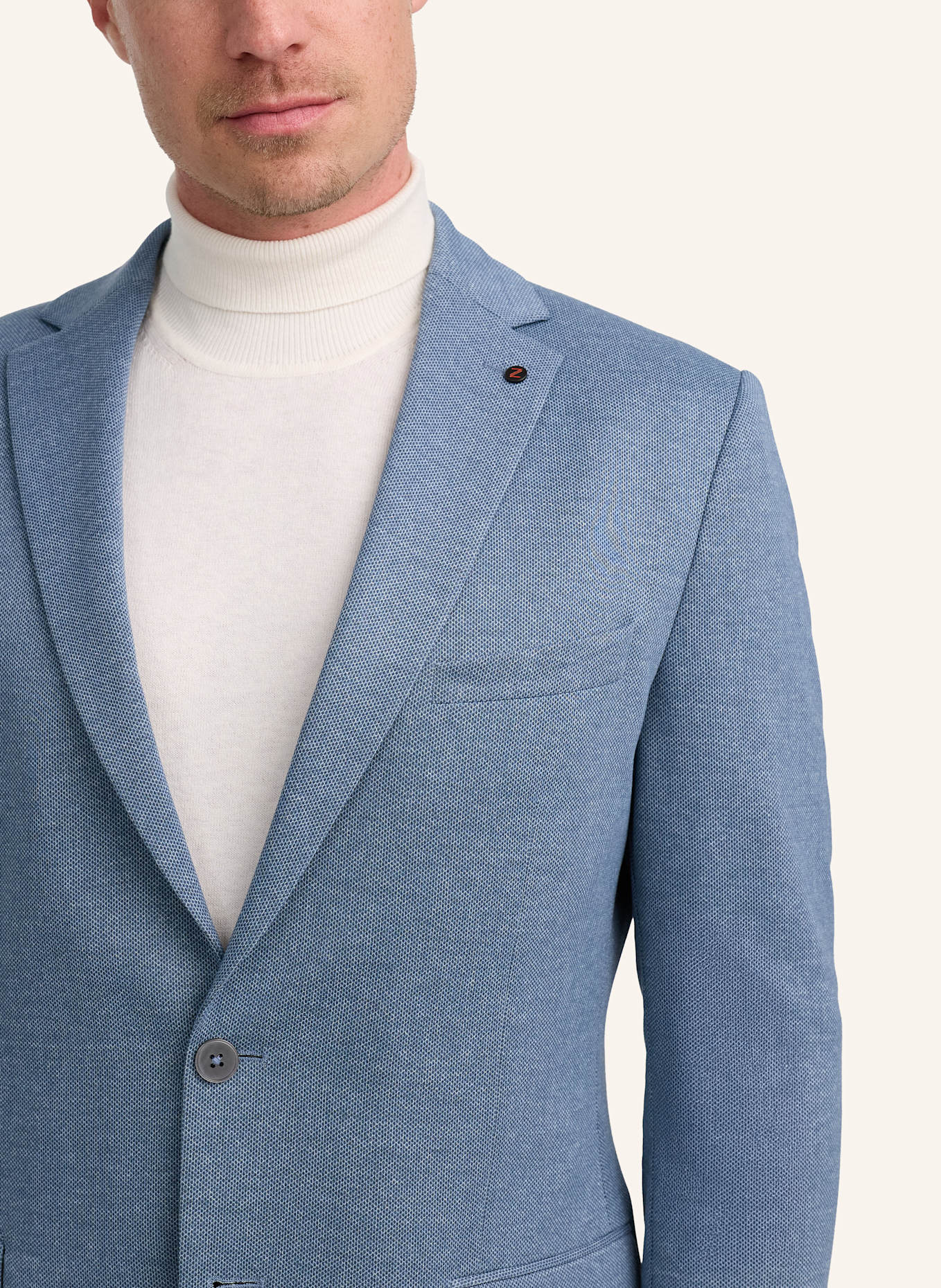 ZUITABLE Anzugssakko DINICK Slim Fit aus Jersey: BLAU