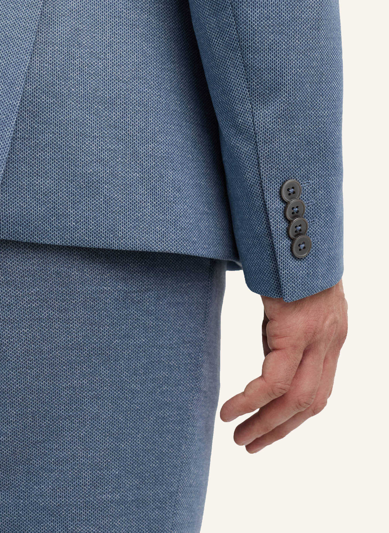 ZUITABLE Anzugssakko DINICK Slim Fit aus Jersey: BLAU