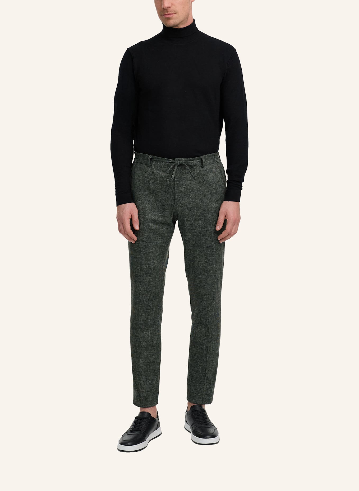 ZUITABLE Anzughose DISPARTAFLEX Slim Fit aus Jersey: DUNKELGRÜN