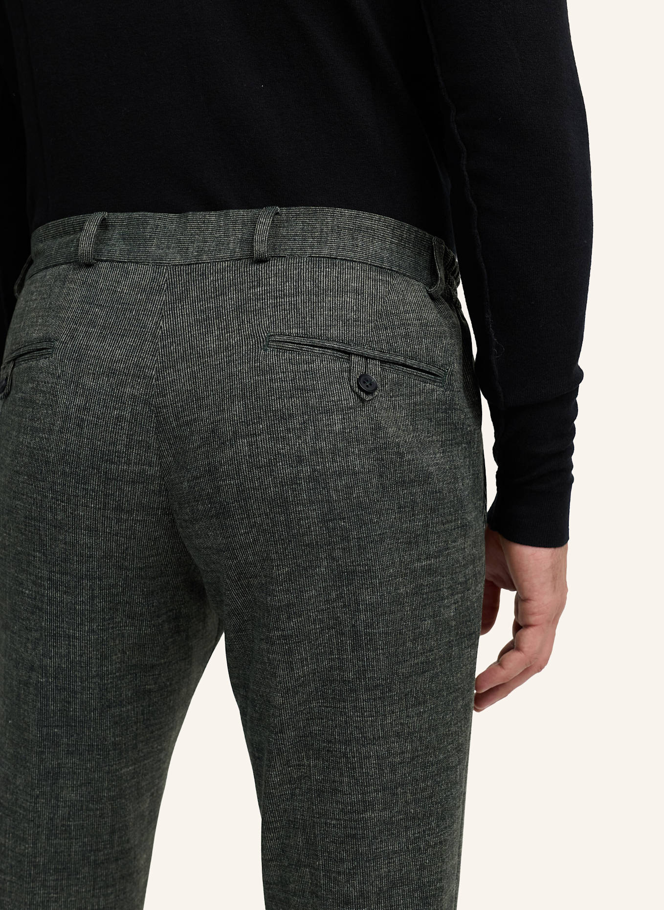 ZUITABLE Anzughose DISPARTAFLEX Slim Fit aus Jersey: DUNKELGRÜN