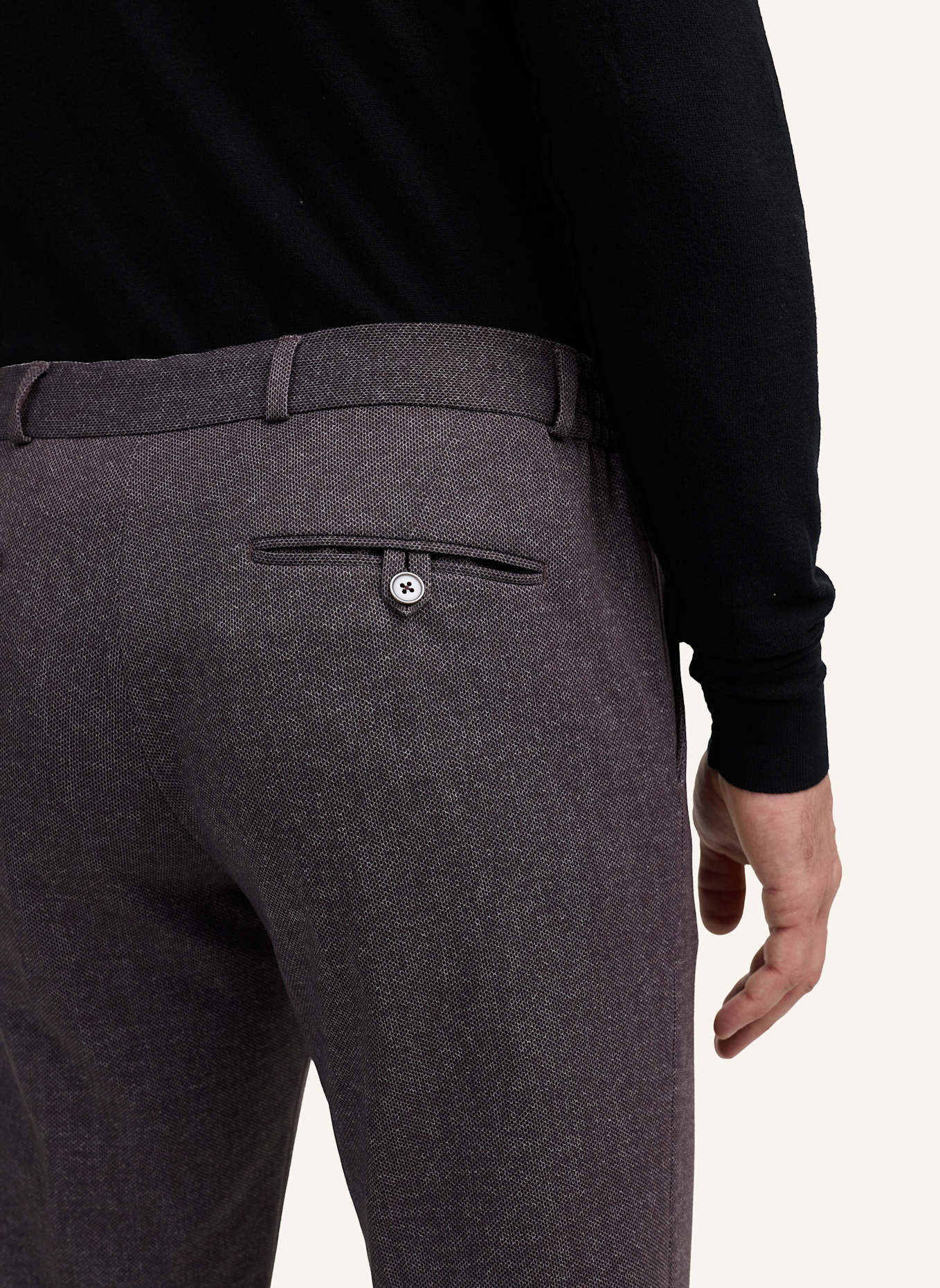 ZUITABLE Anzughose DISPARTAFLEX Slim Fit aus Jersey: ROT