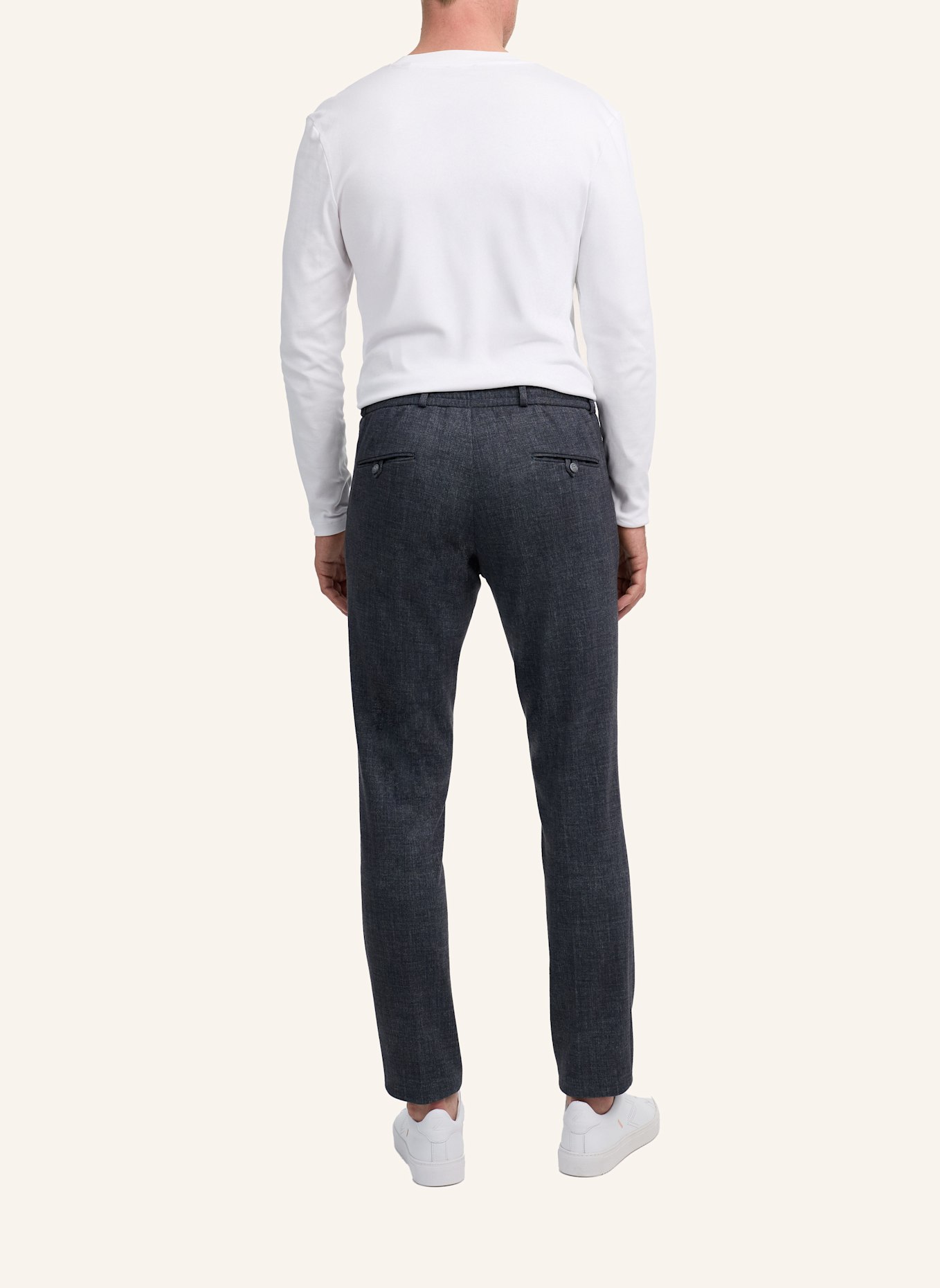 ZUITABLE Anzughose DISPARTAFLEX Slim Fit aus Jersey: DUNKELGRAU