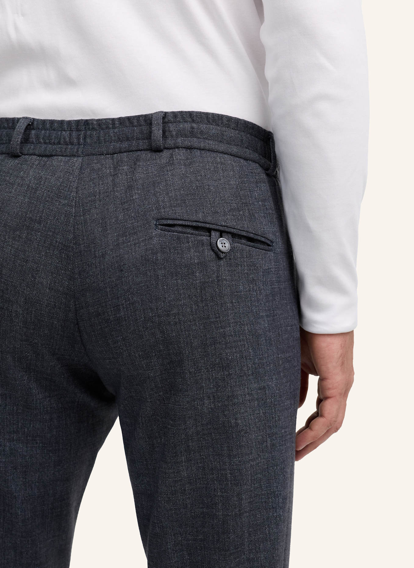 ZUITABLE Anzughose DISPARTAFLEX Slim Fit aus Jersey: DUNKELGRAU