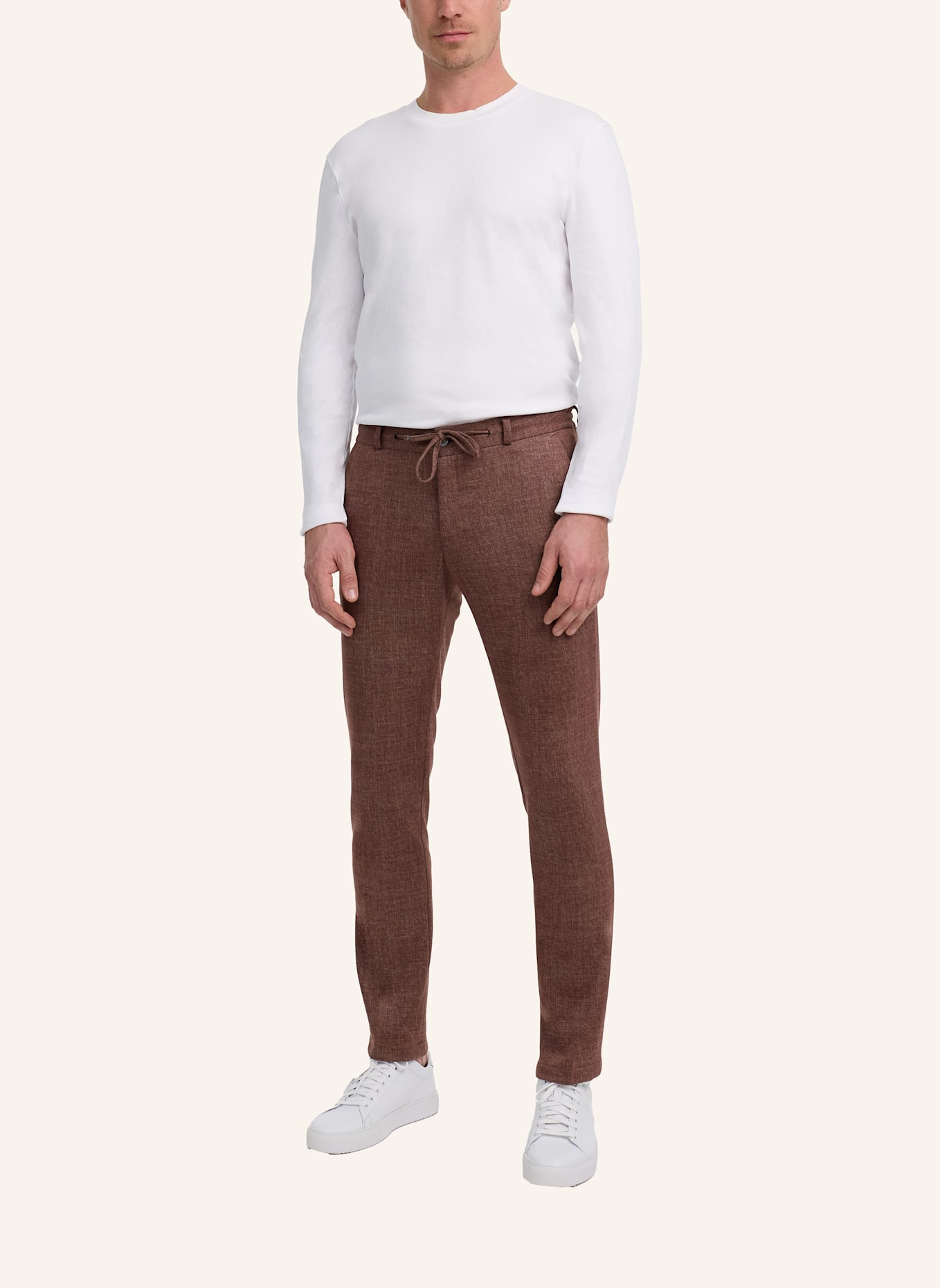 ZUITABLE Anzughose DISPARTAFLEX Slim Fit aus Jersey: ROT