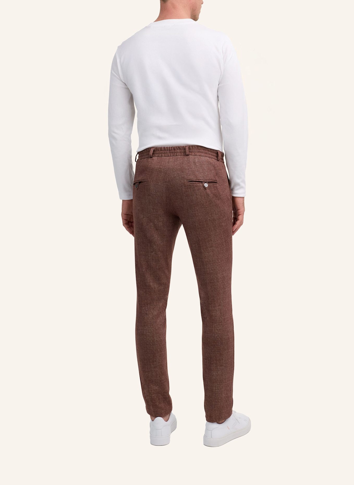 ZUITABLE Anzughose DISPARTAFLEX Slim Fit aus Jersey: ROT