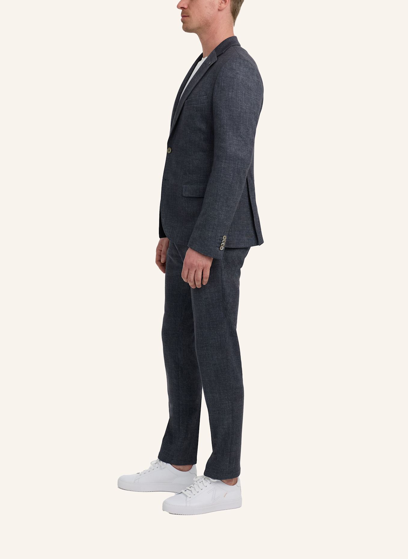 ZUITABLE Anzugssakko DINICK Slim Fit aus Jersey: DUNKELGRAU