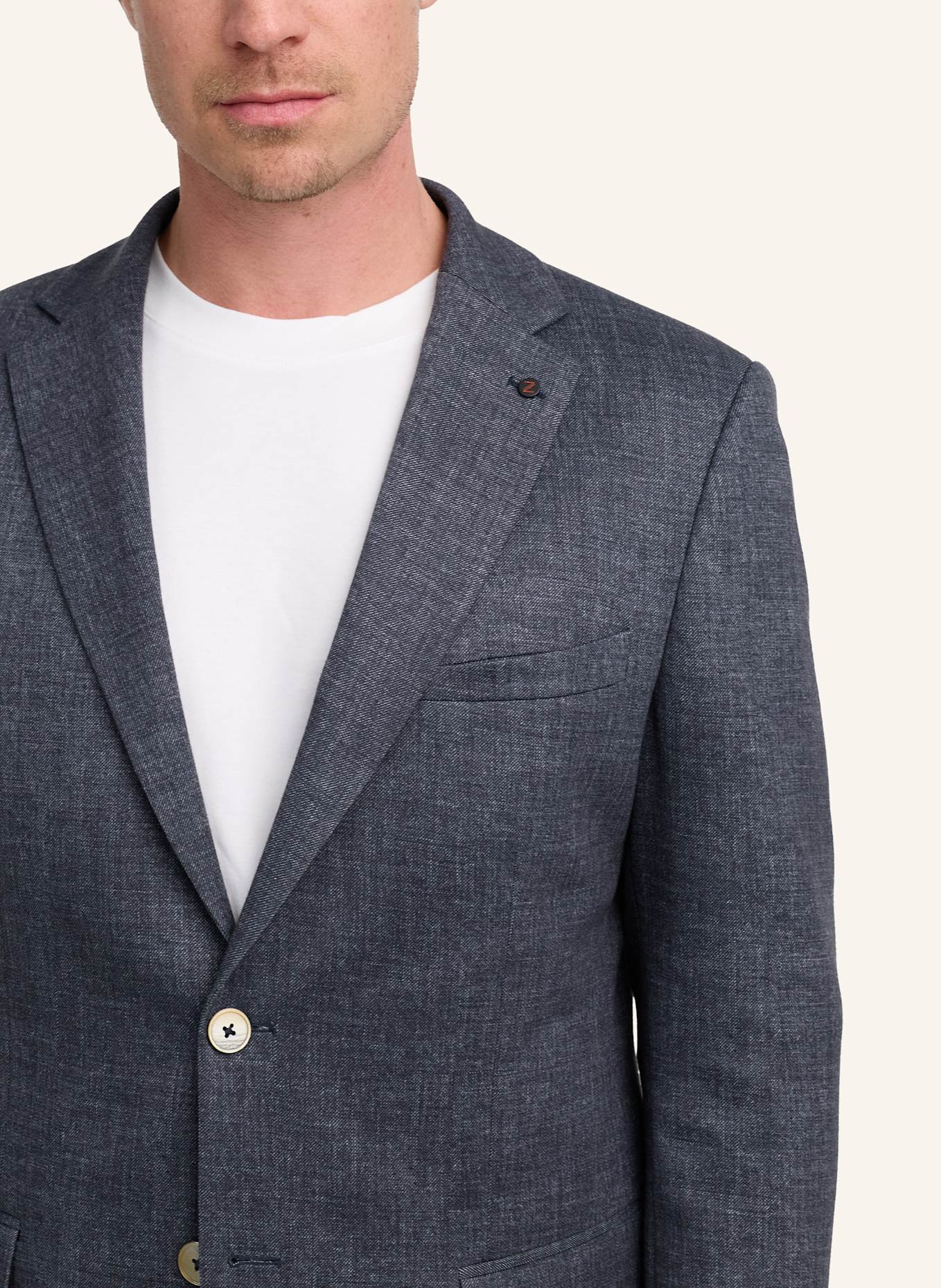 ZUITABLE Anzugssakko DINICK Slim Fit aus Jersey: DUNKELGRAU