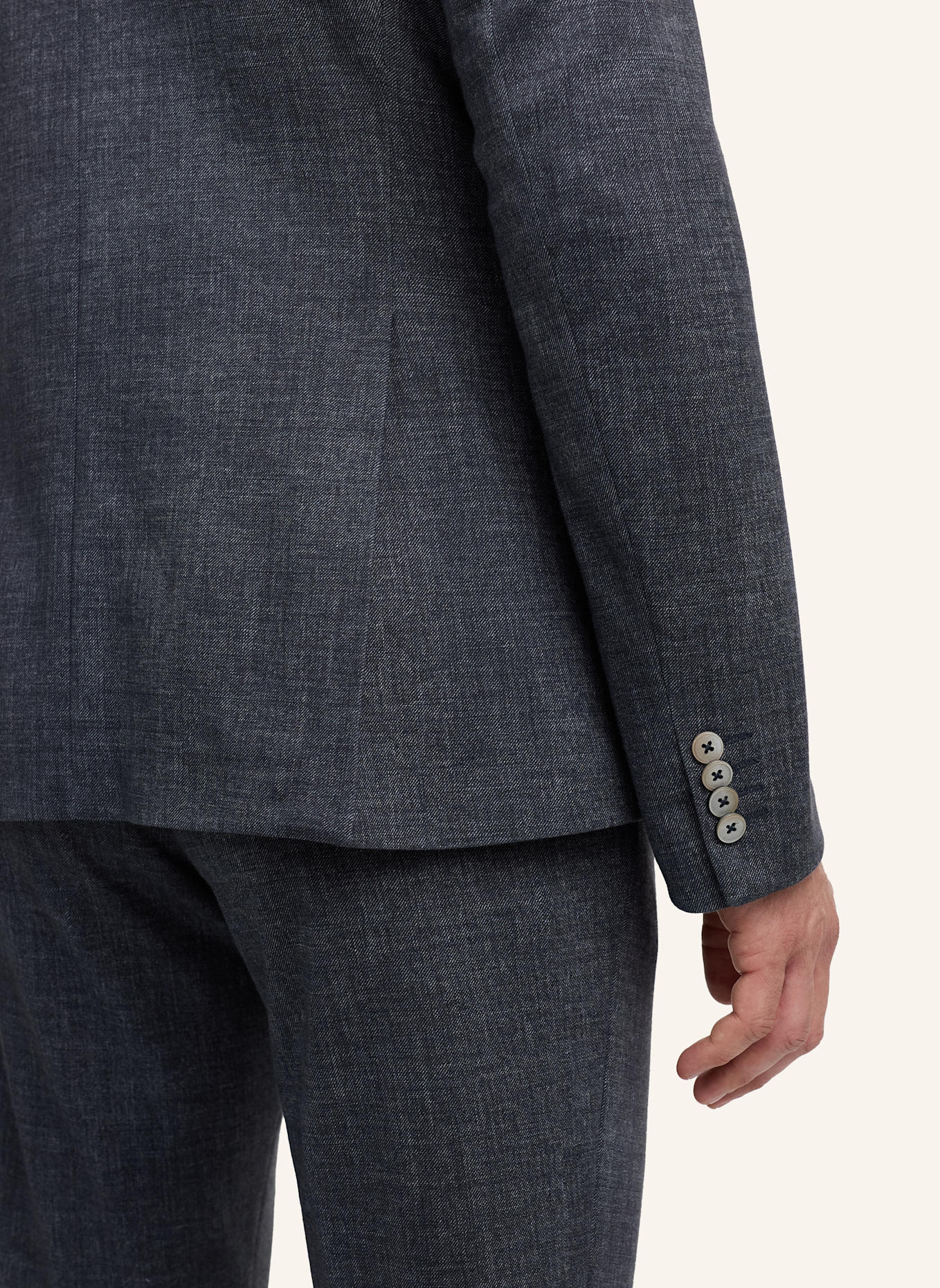 ZUITABLE Anzugssakko DINICK Slim Fit aus Jersey: DUNKELGRAU