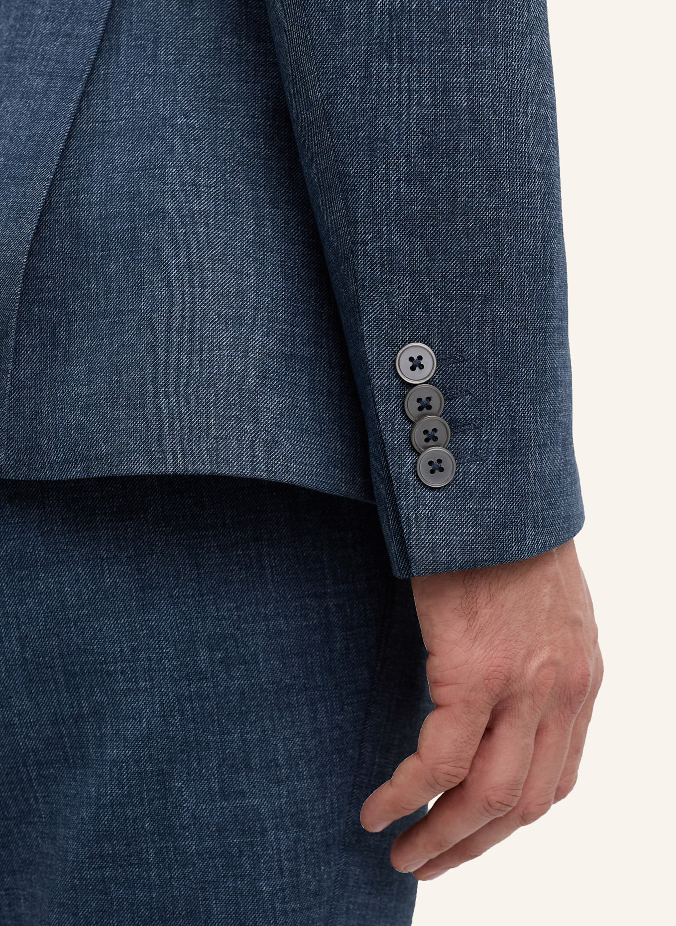 ZUITABLE Anzugssakko DINICK Slim Fit aus Jersey: DUNKELBLAU