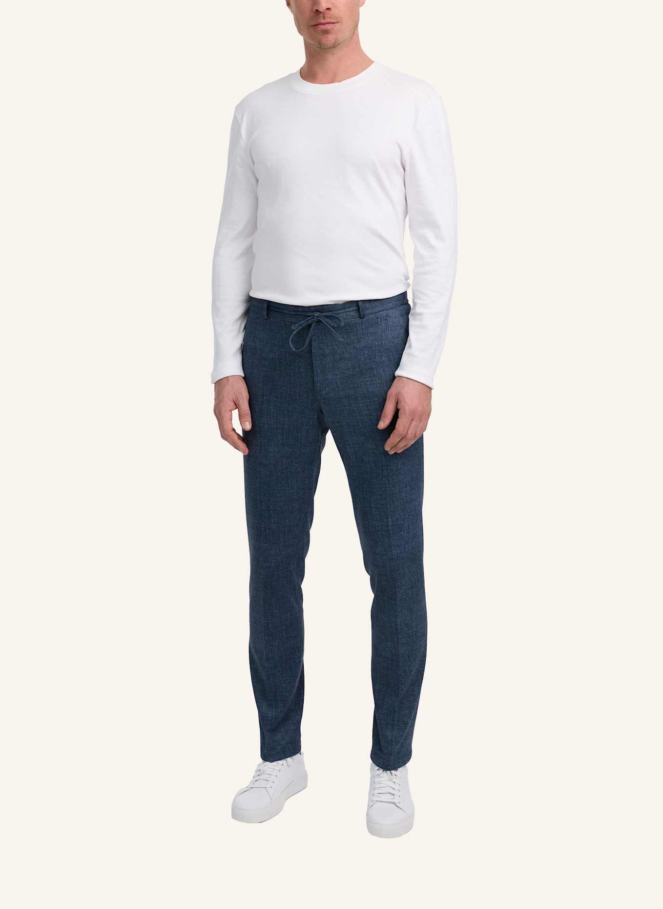 ZUITABLE Anzughose DISPARTAFLEX Slim Fit aus Jersey: DUNKELBLAU