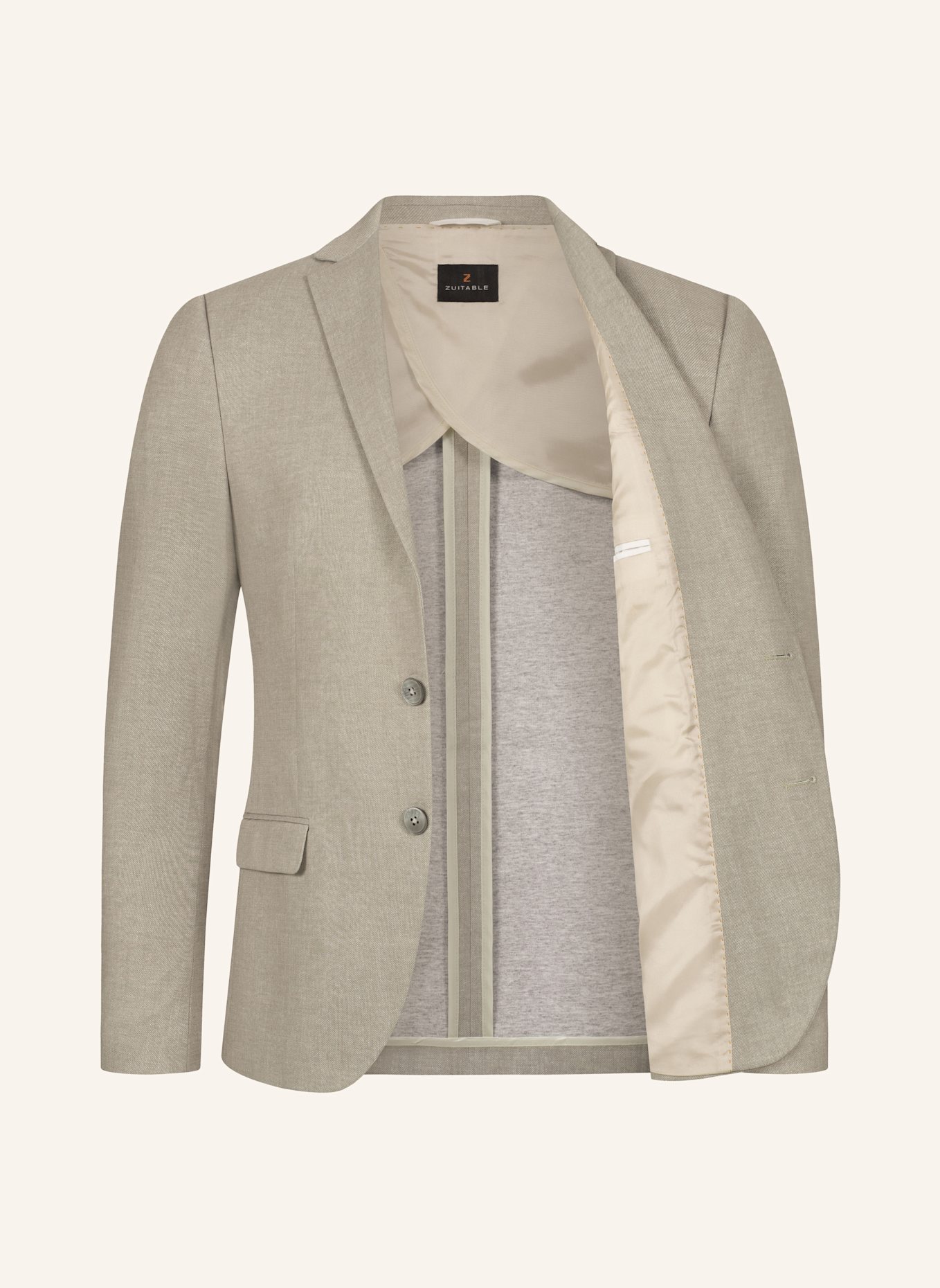 ZUITABLE Anzugssakko DINICK Slim Fit aus Jersey: BEIGE