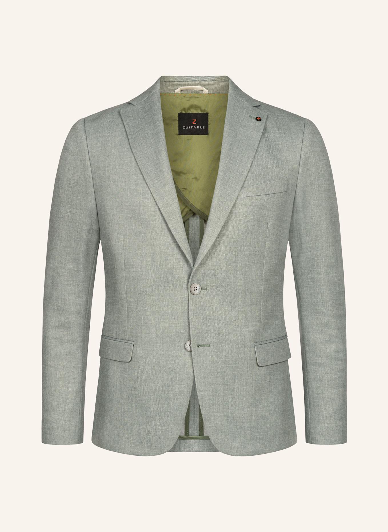 ZUITABLE Anzugssakko DINICK Slim Fit aus Jersey: HELLGRÜN