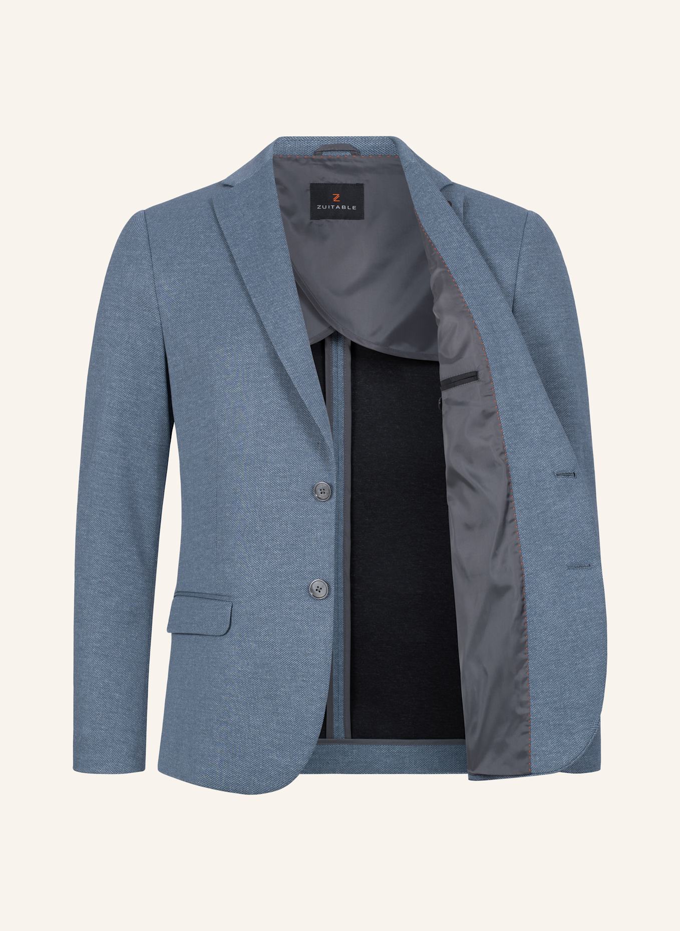 ZUITABLE Anzugssakko DINICK Slim Fit aus Jersey: BLAU