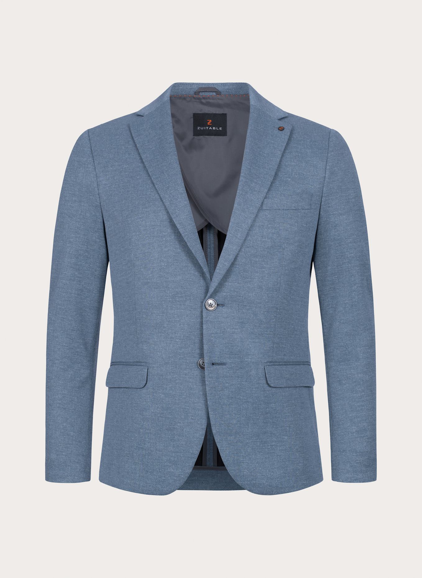 ZUITABLE Anzugssakko DINICK Slim Fit aus Jersey: BLAU