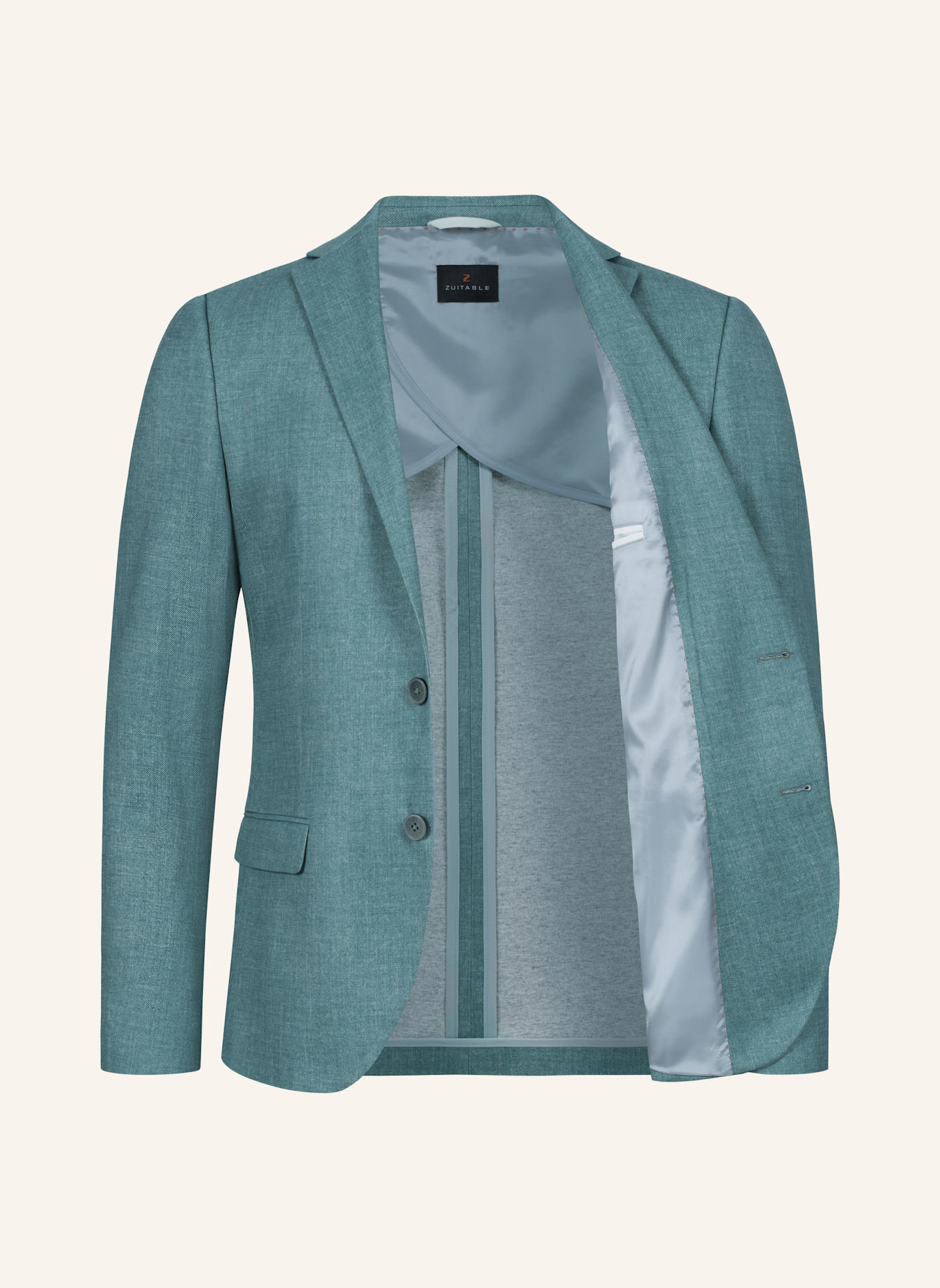 ZUITABLE Anzugssakko DINICK Slim Fit aus Jersey: DUNKELGRÜN