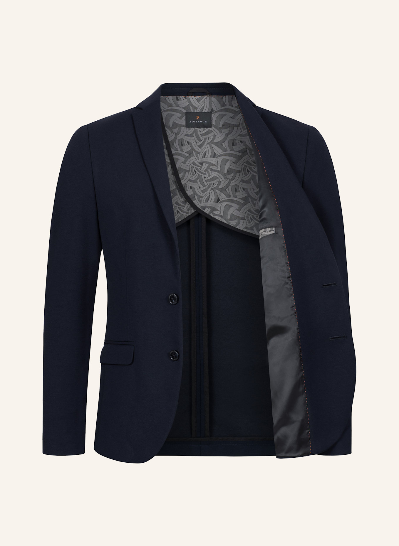 ZUITABLE Anzugssakko DINORRIS Slim Fit aus Jersey: DUNKELBLAU