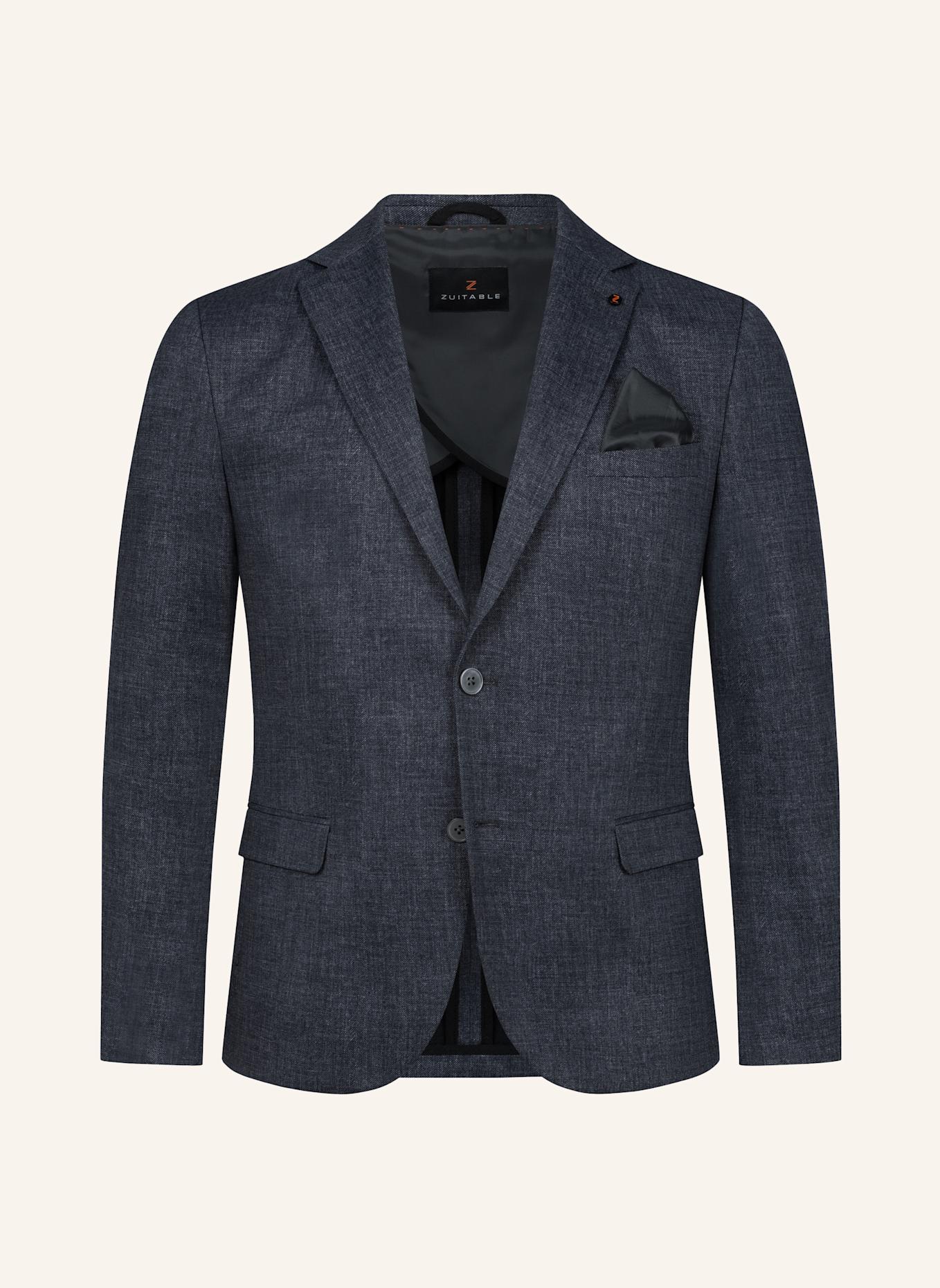 ZUITABLE Anzugssakko DINICK Slim Fit aus Jersey: DUNKELGRAU