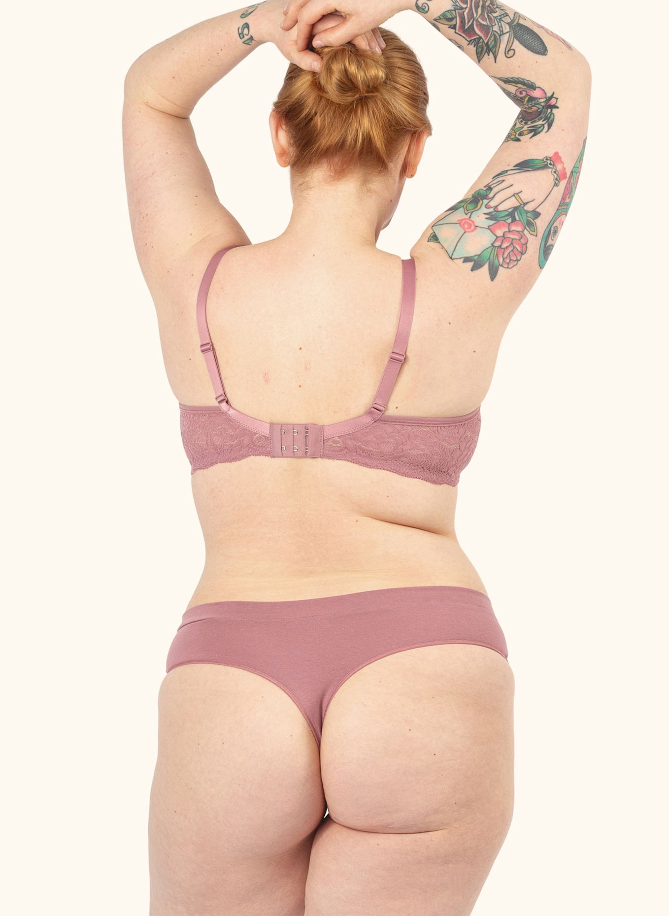 erlich textil Gertrud String große Cups mit Baumwolle (aus Umstellung auf biologischen Anbau) - flache Nähte: ROSA