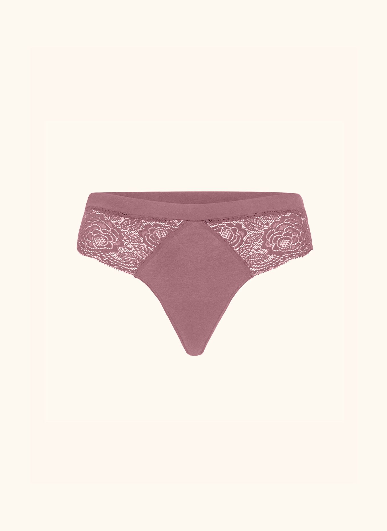 erlich textil Gertrud String große Cups mit Baumwolle (aus Umstellung auf biologischen Anbau) - flache Nähte: ROSA