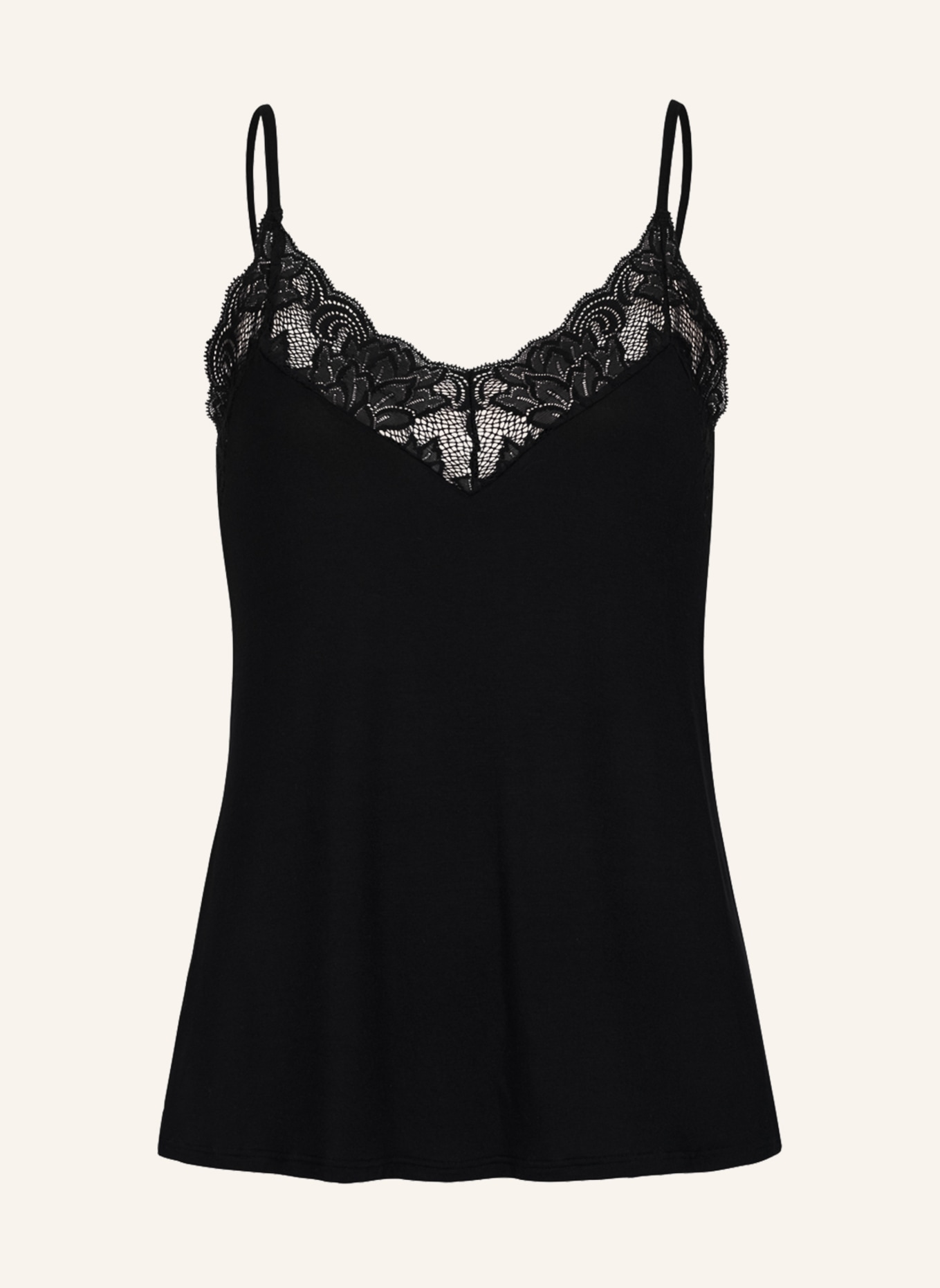 erlich textil Camisole mit Spitze , Farbe: SCHWARZ (Bild 1)