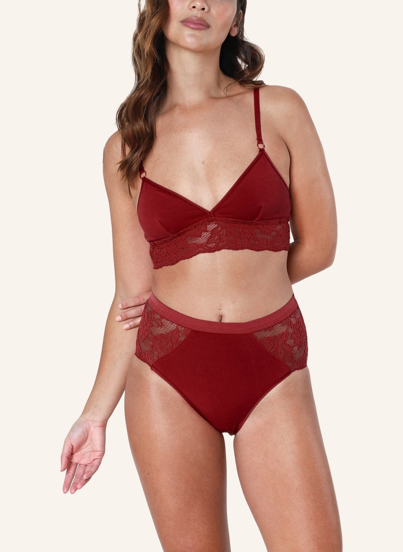 erlich textil Bustier AMELIE BRALETTE, Farbe: ROT (Bild 2)