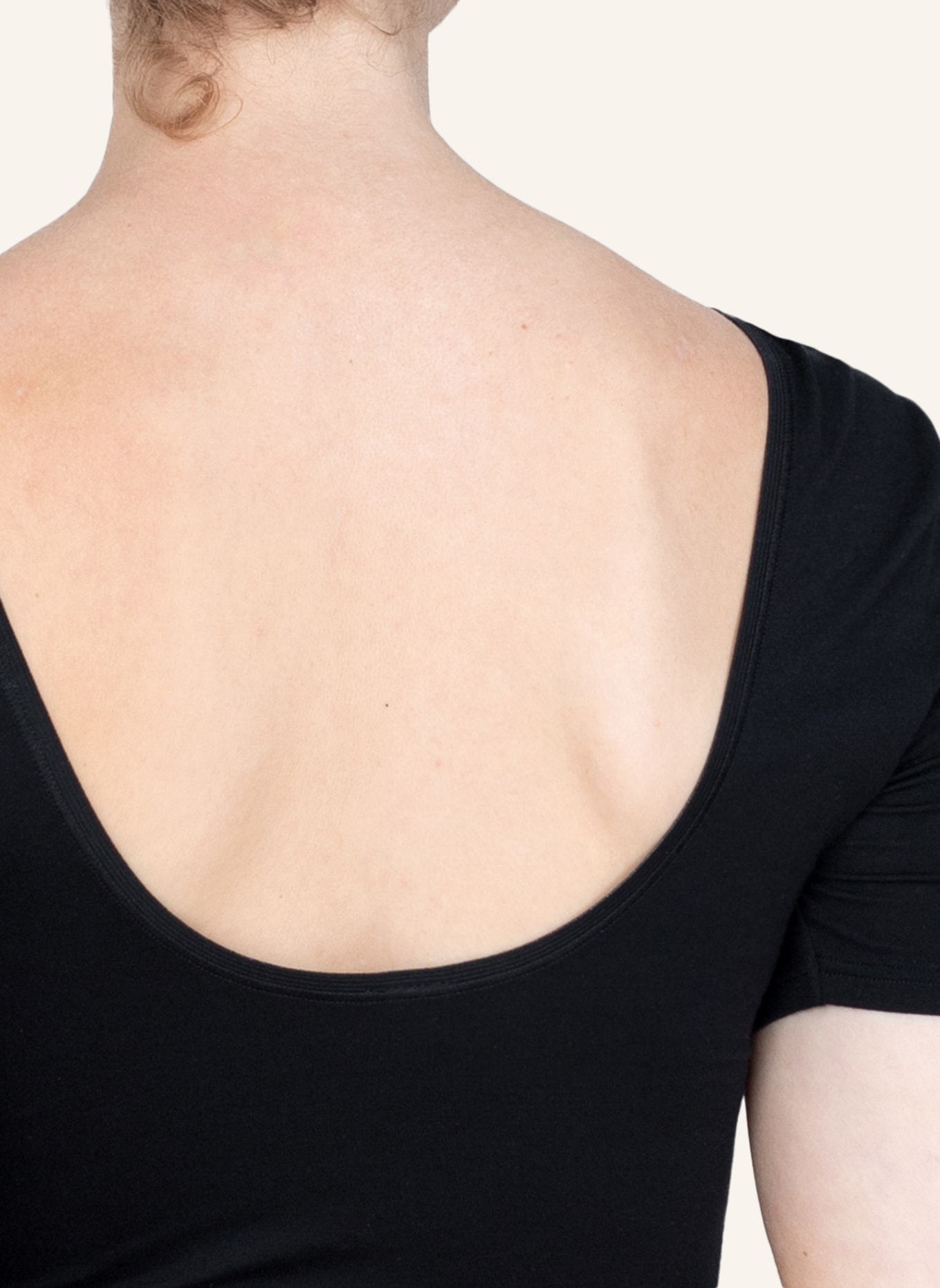 erlich textil Body 1/2-Arm mit Rückenausschnitt LAURA, Farbe: SCHWARZ (Bild 4)