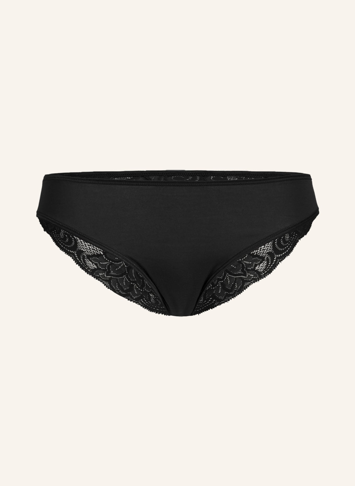 erlich textil 3er Pack Sophie schwarz mit Spitze aus Modal: SCHWARZ