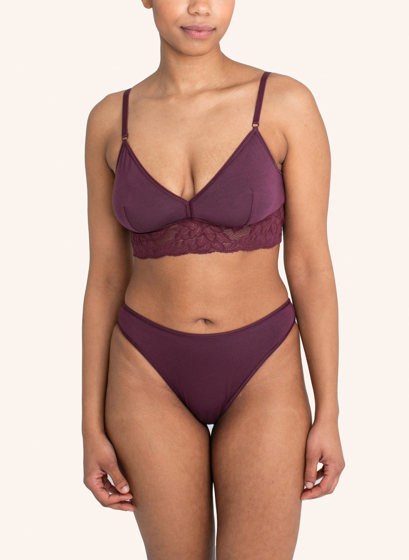 erlich textil Bustier AMELIE BRALETTE, Farbe: LILA (Bild 2)