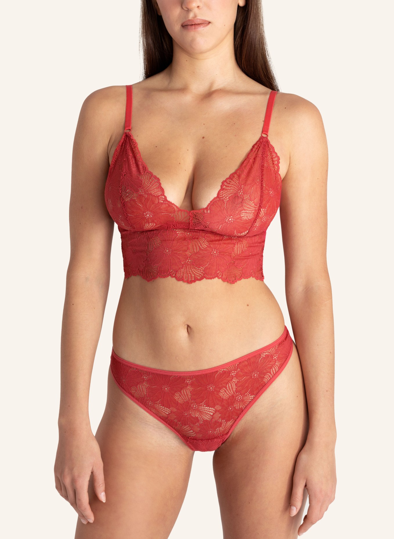 erlich textil Slip CLASSY LACE, Farbe: ROT (Bild 2)