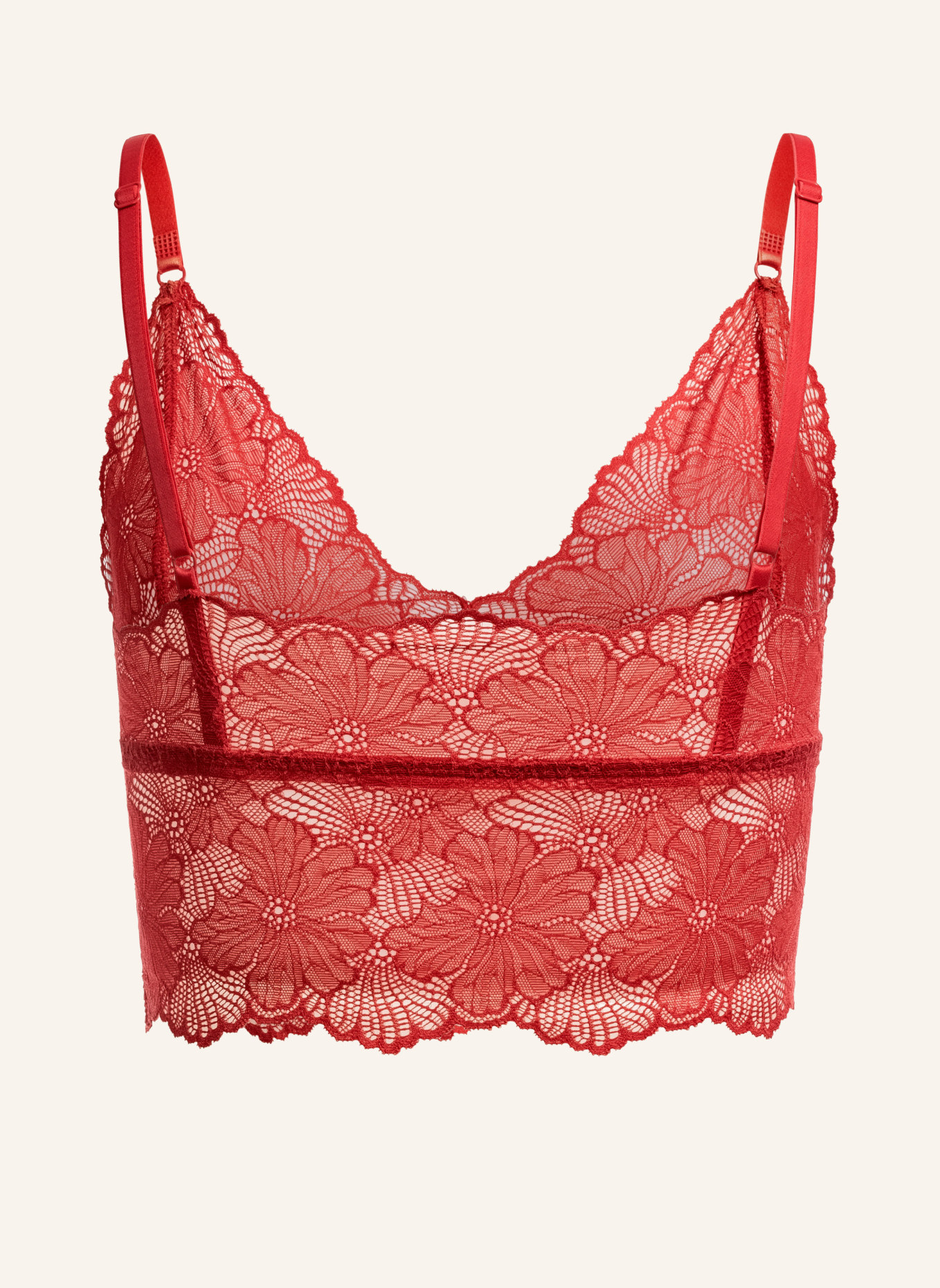 erlich textil Bustier CLASSY LACE BRALETTE TOP, Farbe: ROT (Bild 5)