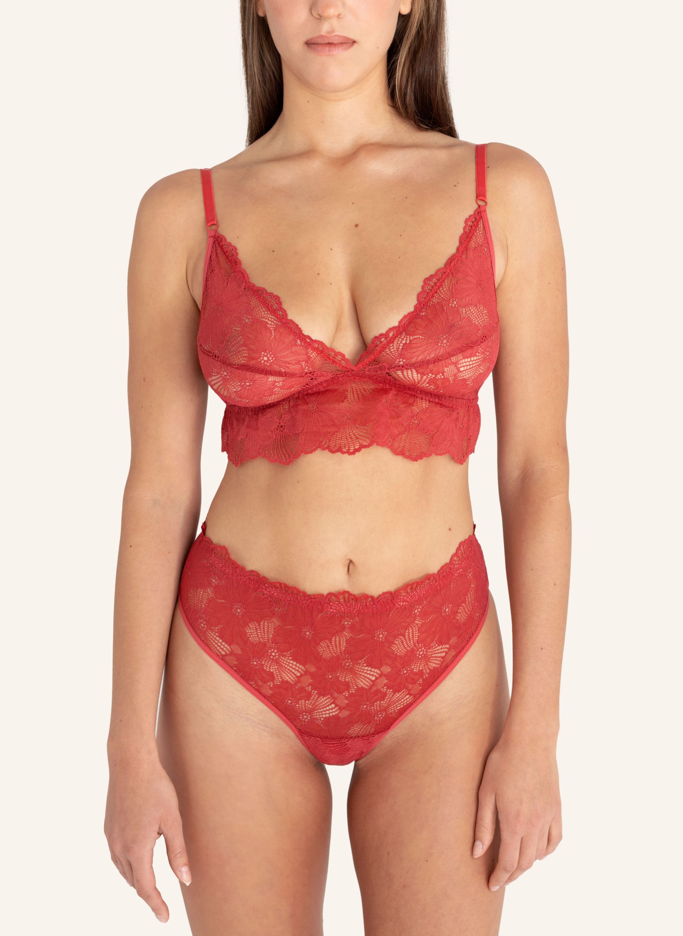 erlich textil Triangel BH CLASSY LACE, Farbe: ROT (Bild 2)