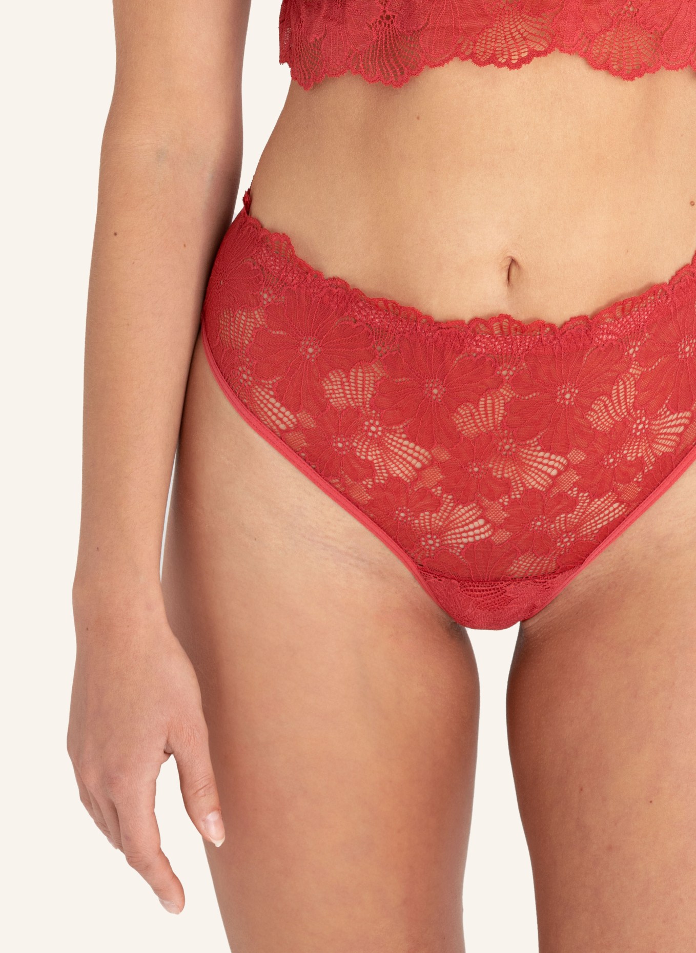 erlich textil Slip CLASSY LACE BRAZIL, Farbe: ROT (Bild 2)