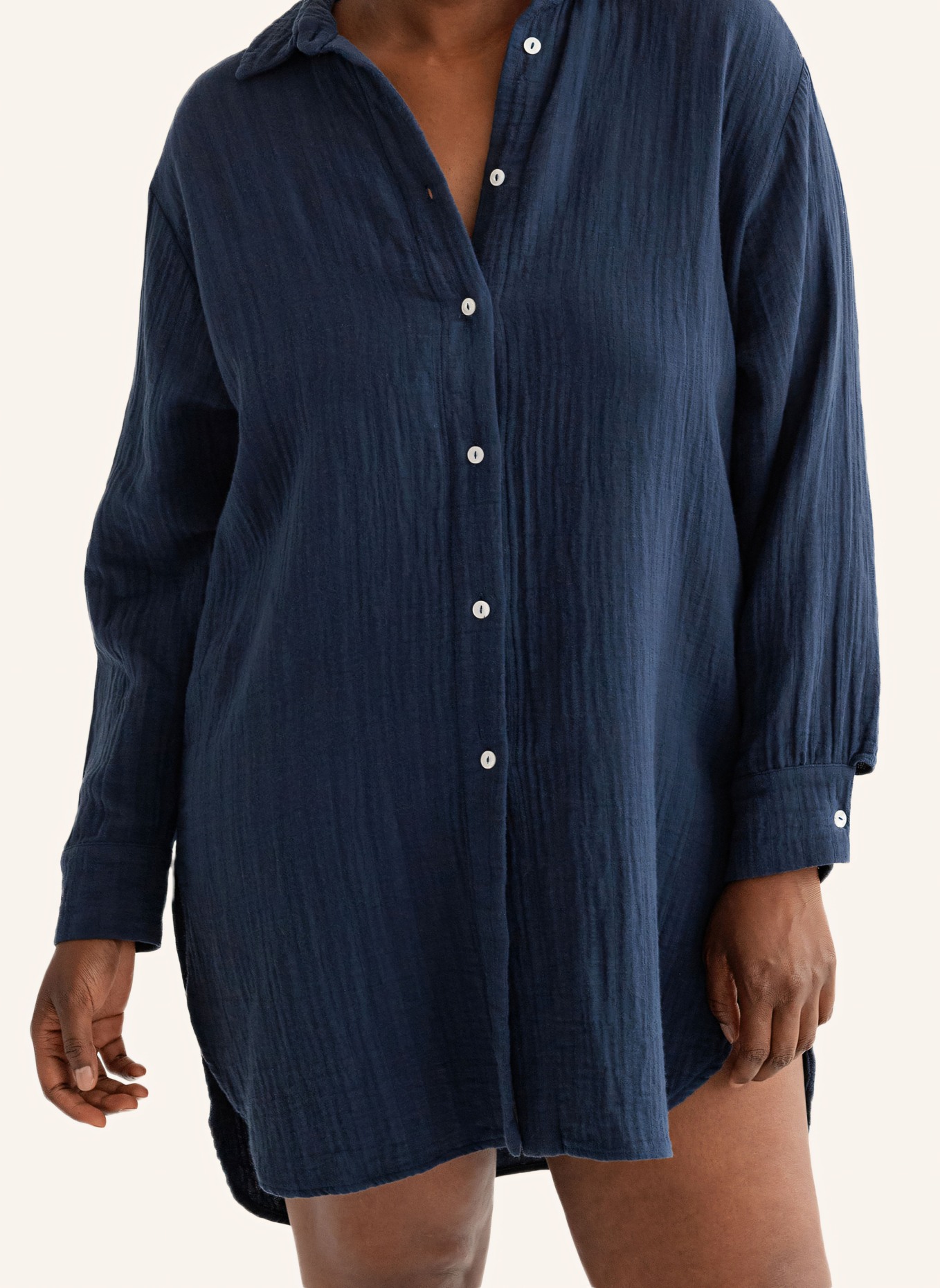 erlich textil Boyfriend Shirt MALIN, Farbe: BLAU (Bild 10)