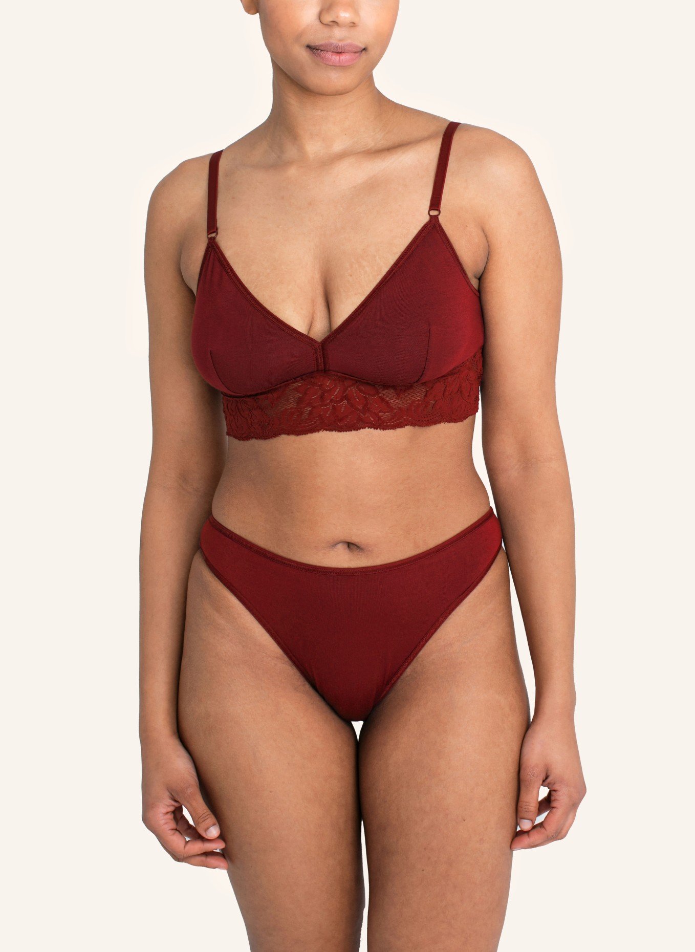 erlich textil Bustier AMELIE BRALETTE, Farbe: ROT (Bild 3)