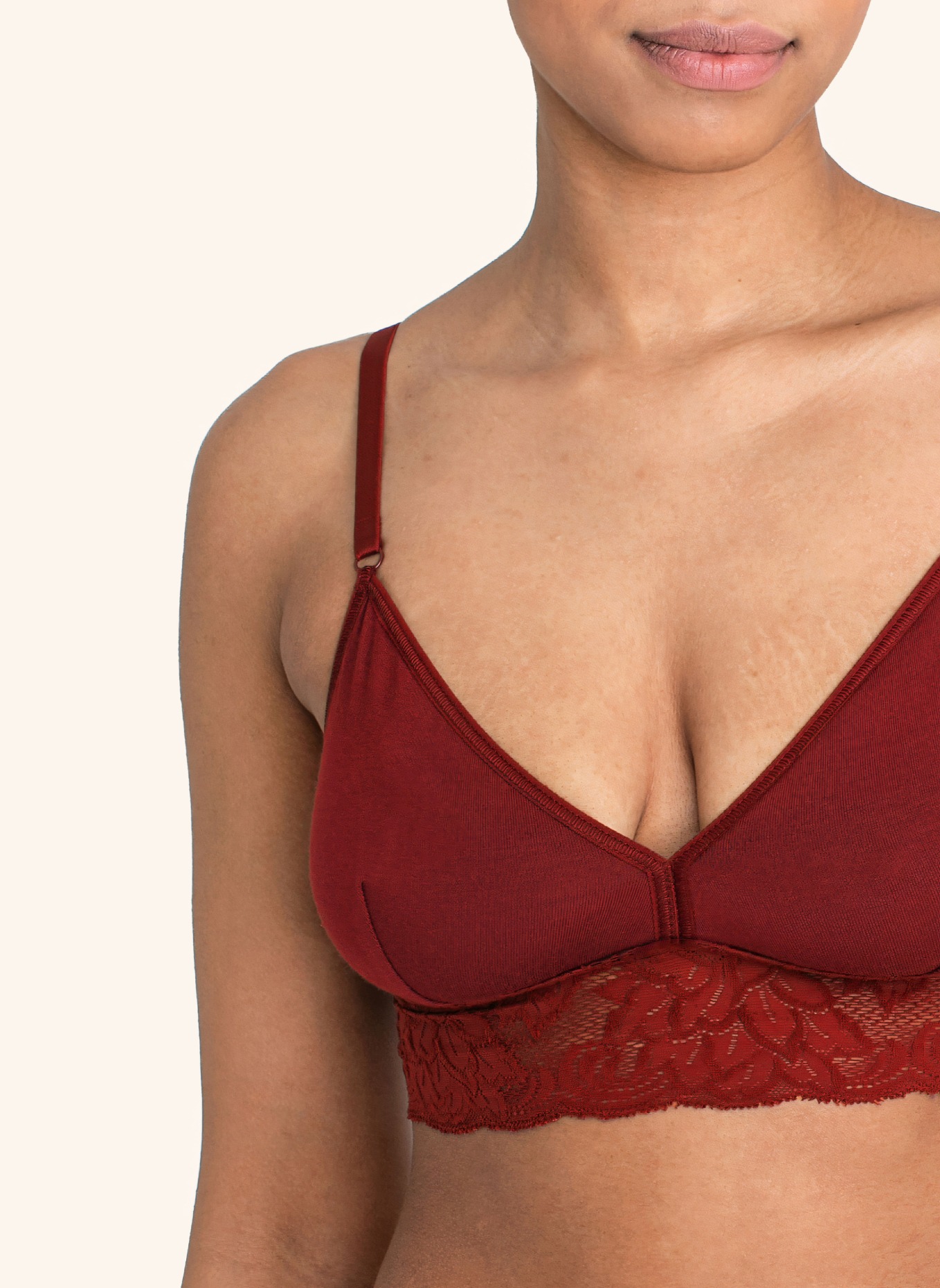 erlich textil Bustier AMELIE BRALETTE, Farbe: ROT (Bild 6)