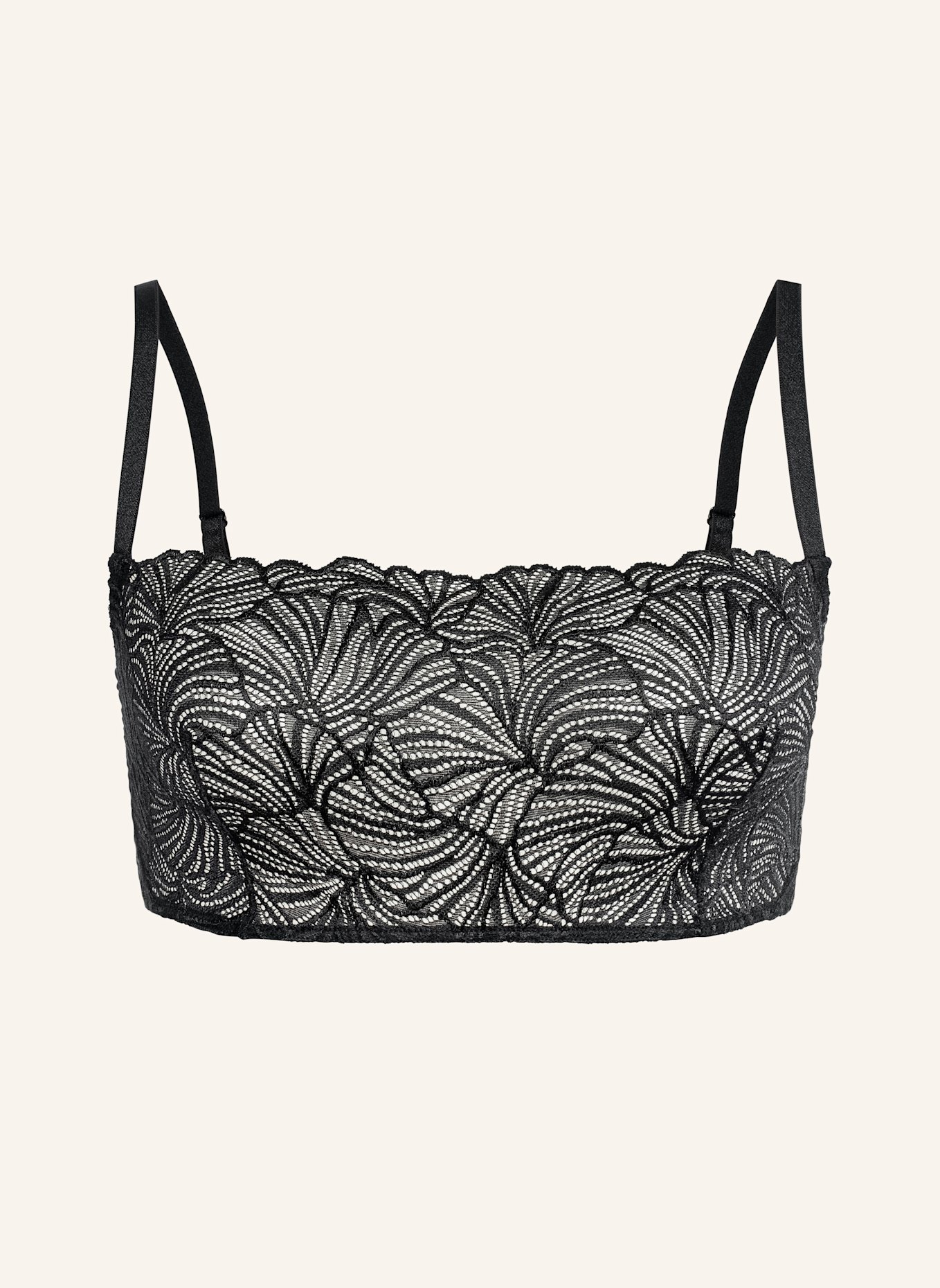 erlich textil Bustier FLUID LACE BANDEAU BRALETTE: SCHWARZ