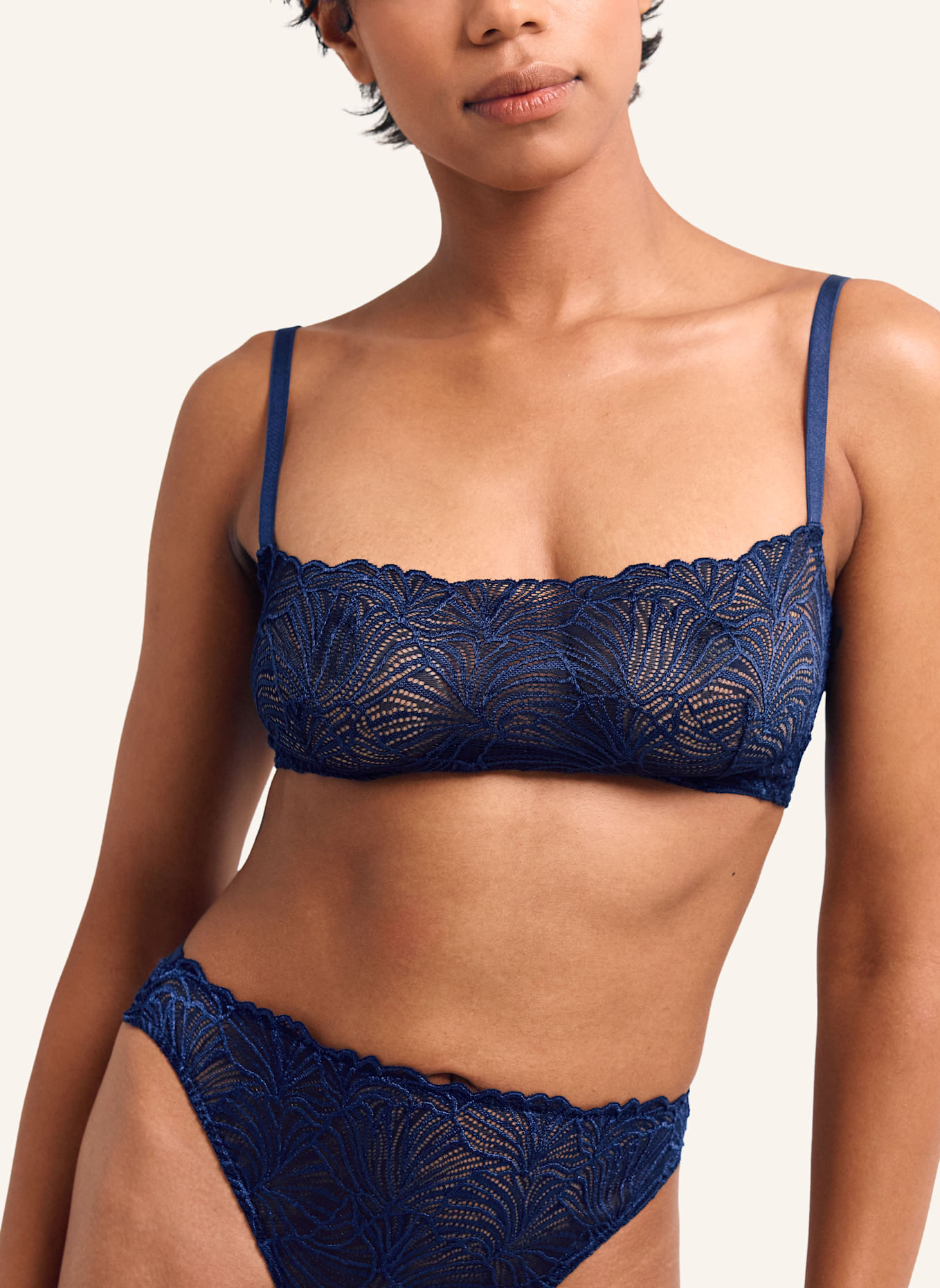 erlich textil Bustier FLUID LACE BANDEAU BRALETTE: BLAU